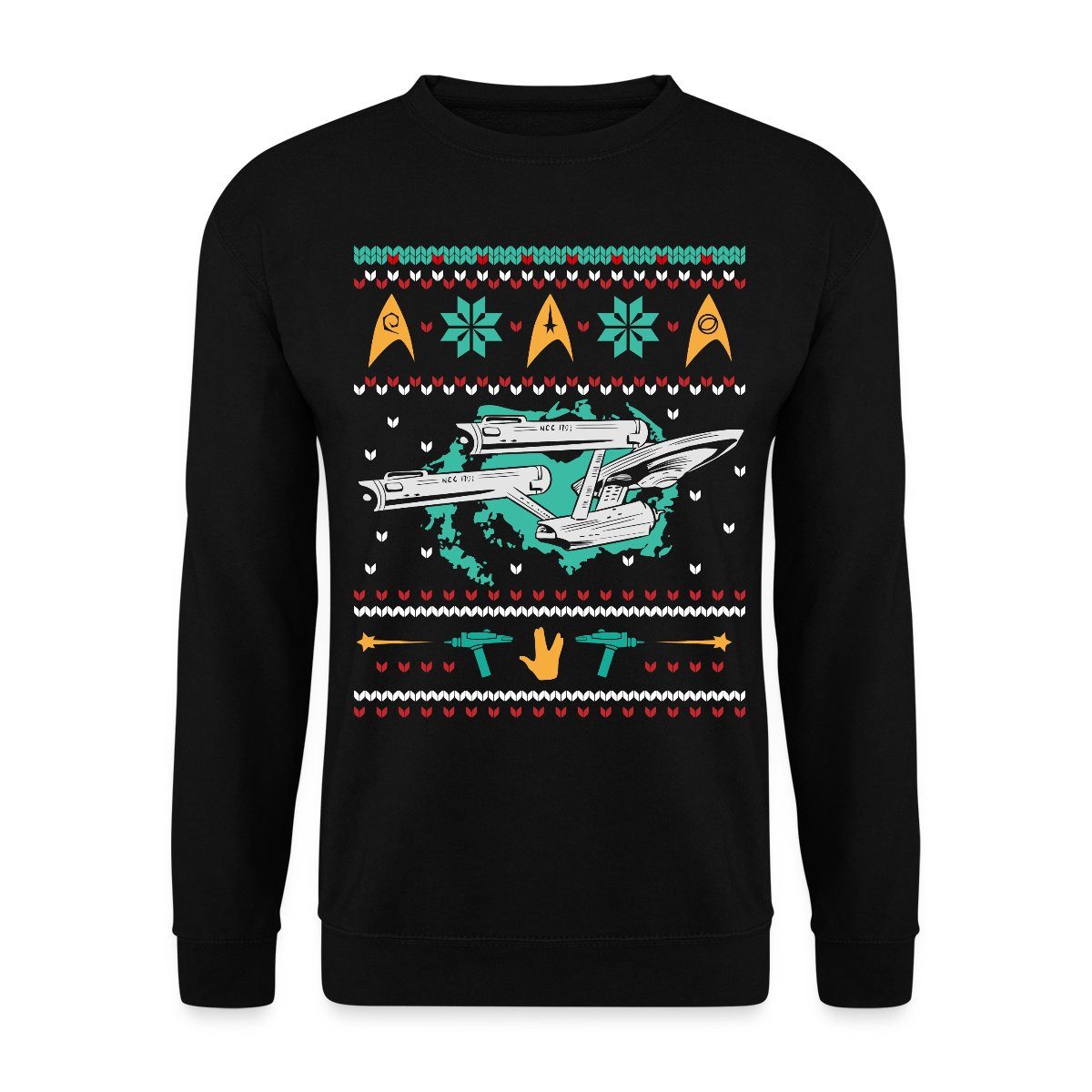 Sweatshirt Star Trek Raumschiff Enterprise Ugly Christmas Unisex Pullover