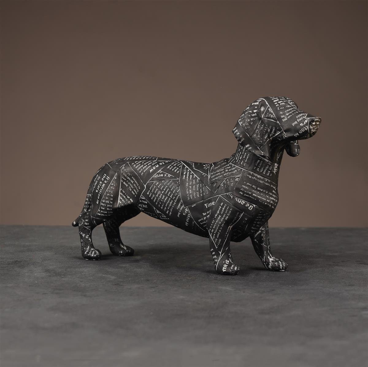 Hundeskulptur, schwarz Wohnaccessoires, Furni24 Dekofigur