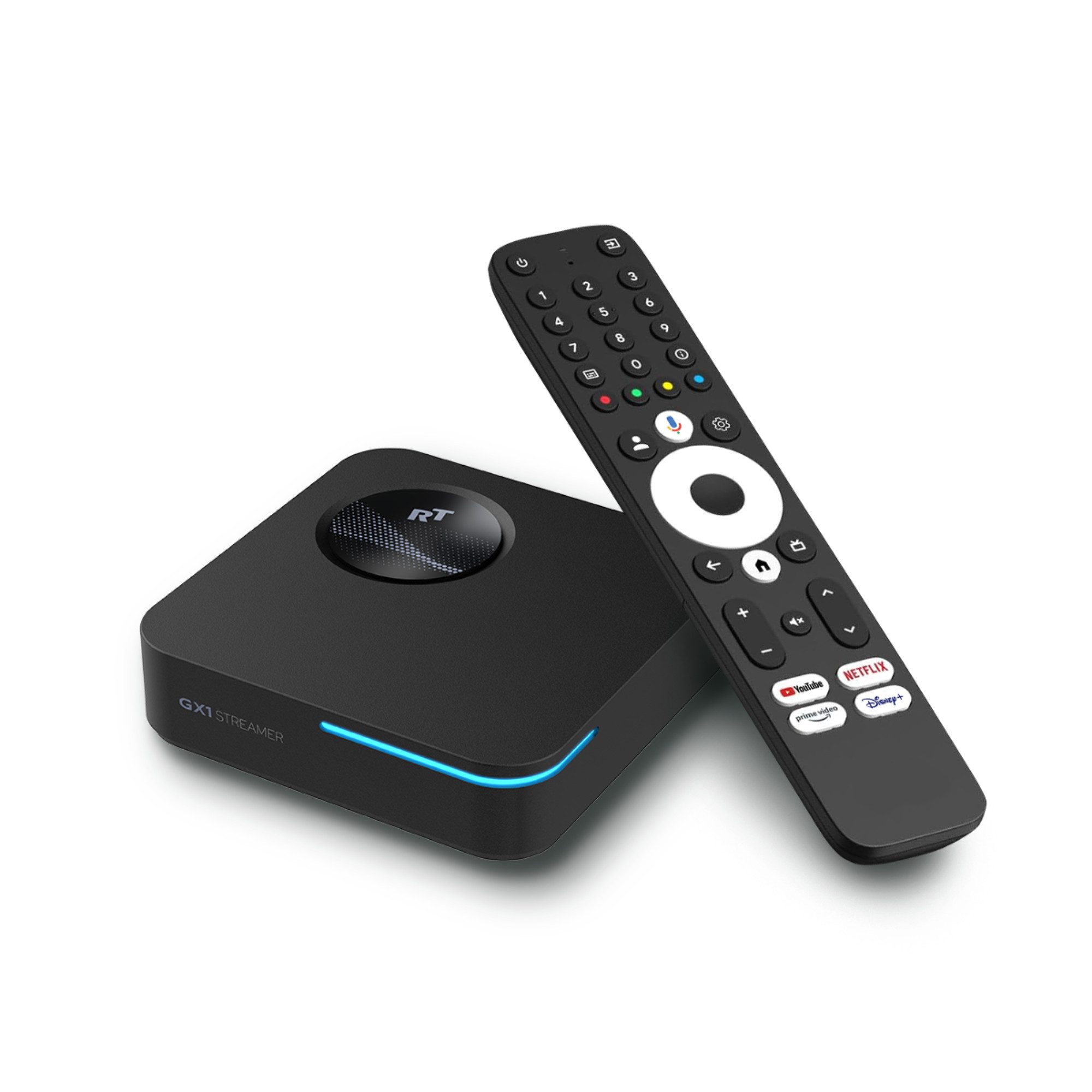 Android Streaming-Box GX1 4K Google TV Mediaplayer (4GB RAM, Wi-Fi 6), Offiziell lizenziert für Netflix, Prime Video & Disney+ und viele mehr