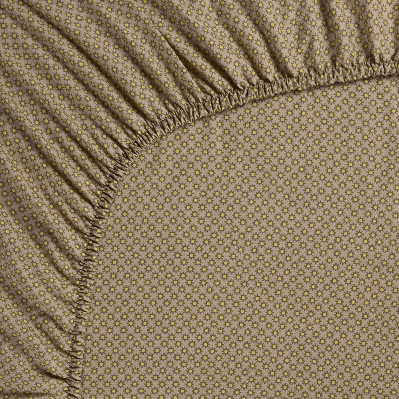 PiP Studio Spannbettlaken Spannbettlaken PIP Twinkle Star FS Yellow Khaki 90x200 Gelbes Khaki, Baumwolle, Gummizug: Rundum, (1 Stück), 90 x 200 cm