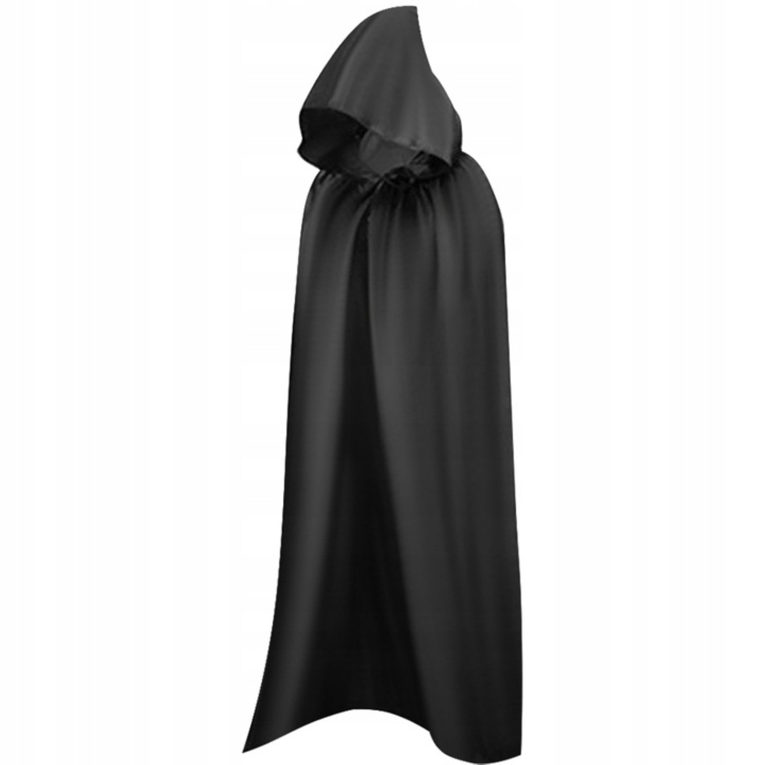 Festivalartikel Arzt-Kostüm Lange Umhang mit Kapuze 172cm, Halloween Kostüm Malatec Schwarz
