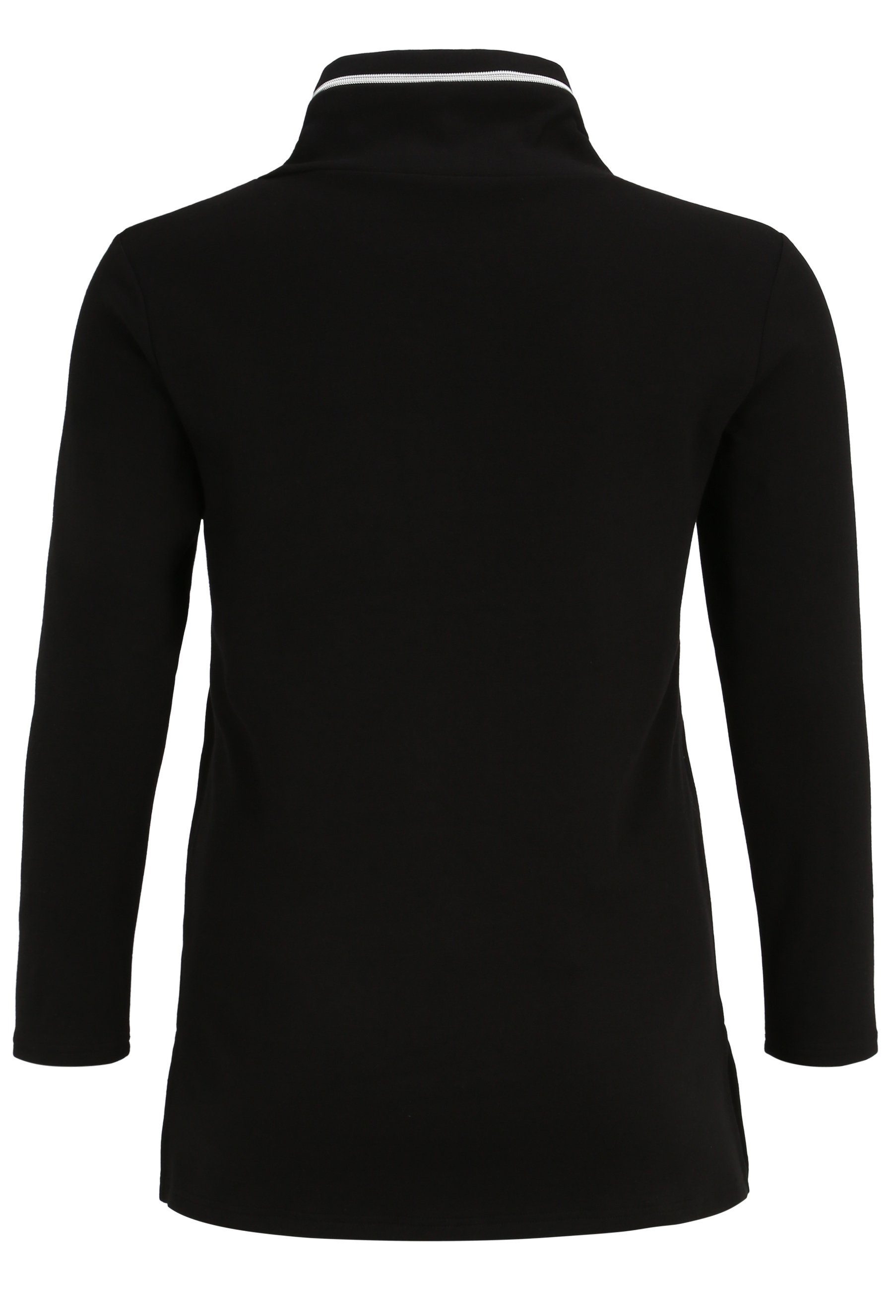 Doris Streich Longshirt Sweatshirt schwarz/weiss Design modernem Nylon-Tasche mit mit und Motivprint
