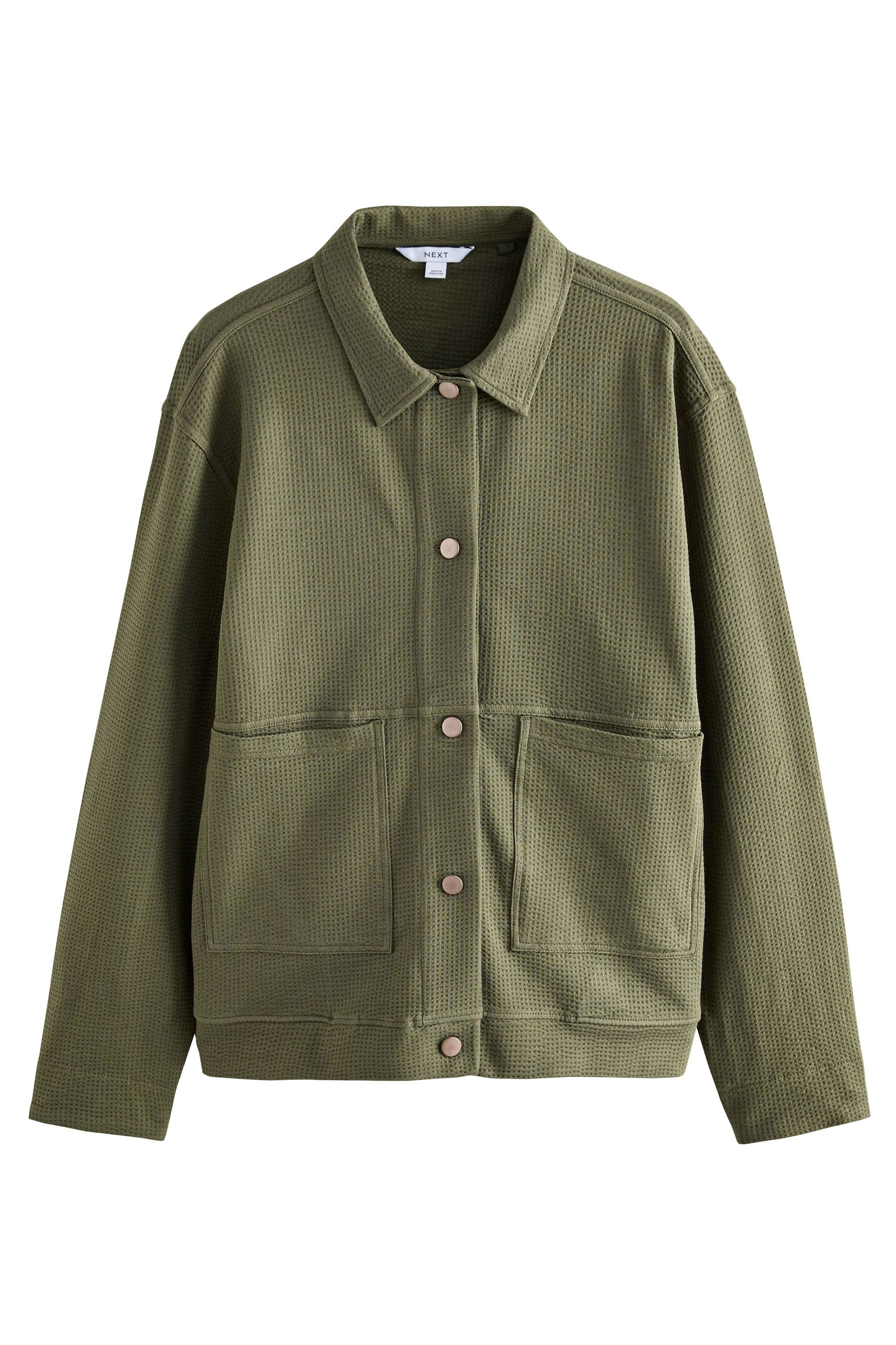Hemdjacke Leichte, geknöpfte Seersucker-Jacke
