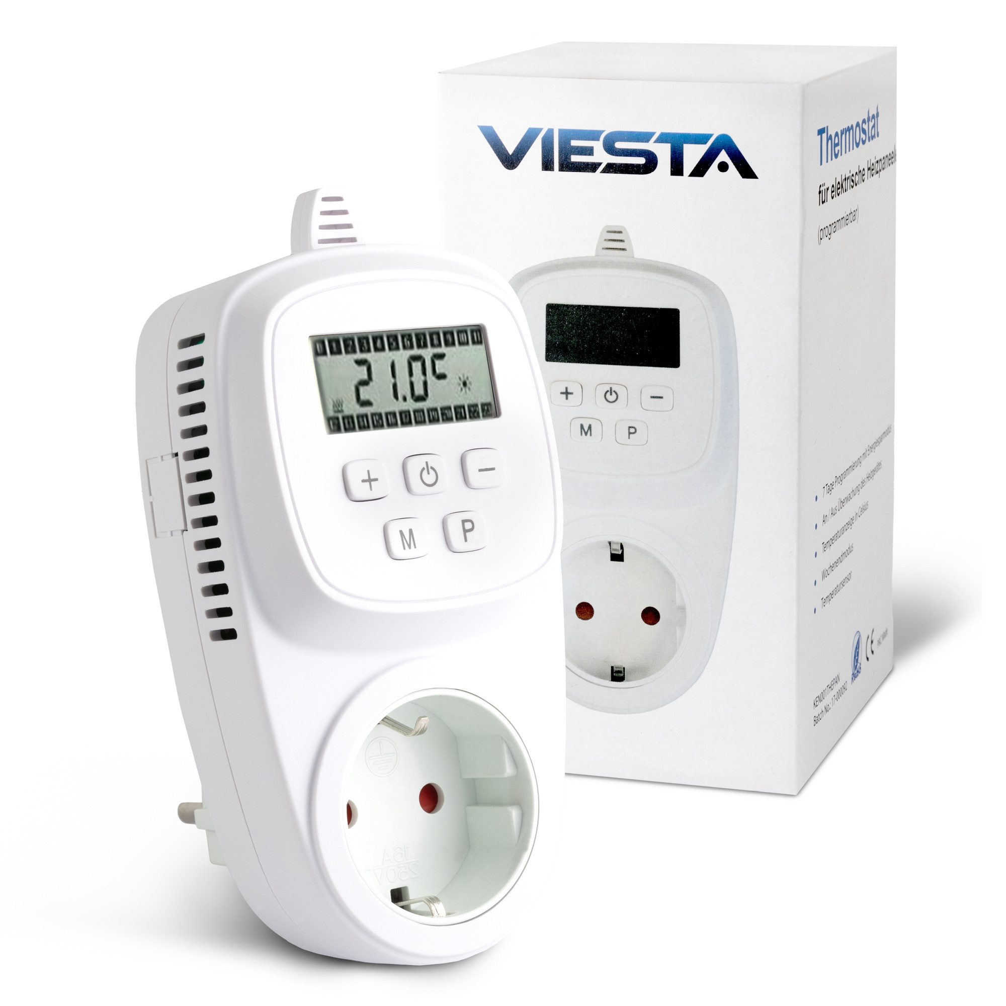 VIESTA Heizkörperthermostat TH12 Digitaler Thermostat Steckdosenthermostat günstig online kaufen