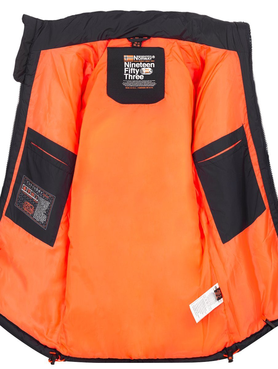 Geographical Norway Steppjacke Winter Jacke Parka Steppjacke Kapuzenjacke Outdoorjacke Warm gesteppt