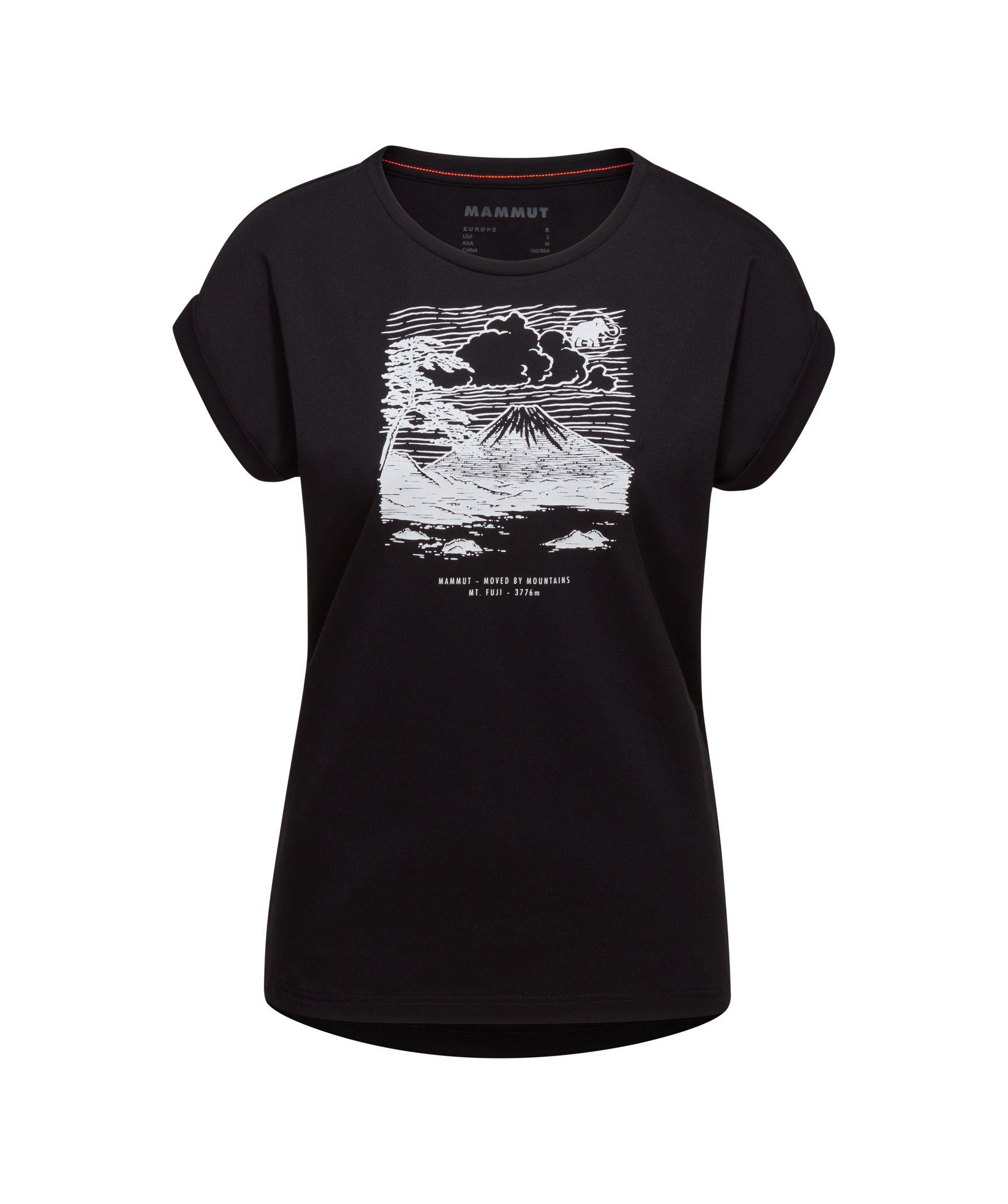 Mountain black T-Shirt Women T-Shirt Mammut Fujiyama