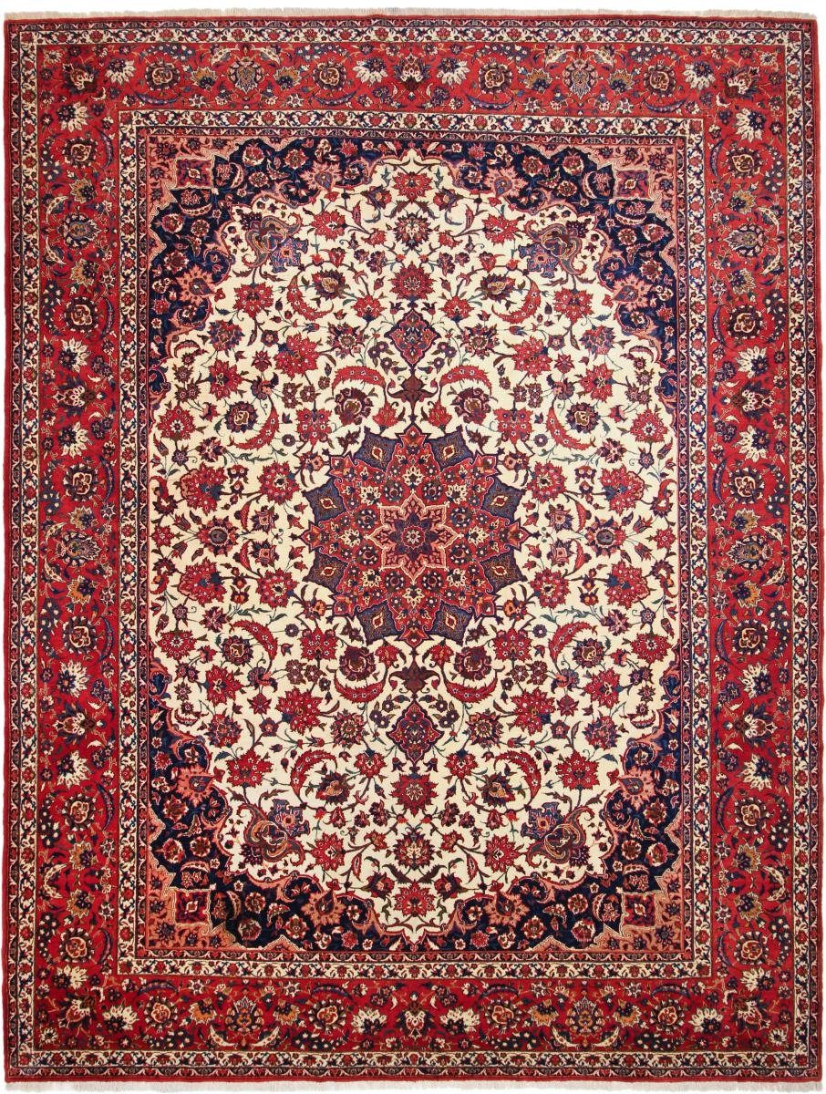 Höhe: Seidenkette mm Orientteppich Isfahan Handgeknüpfter Orientteppich, Nain rechteckig, Trading, 317x413 8