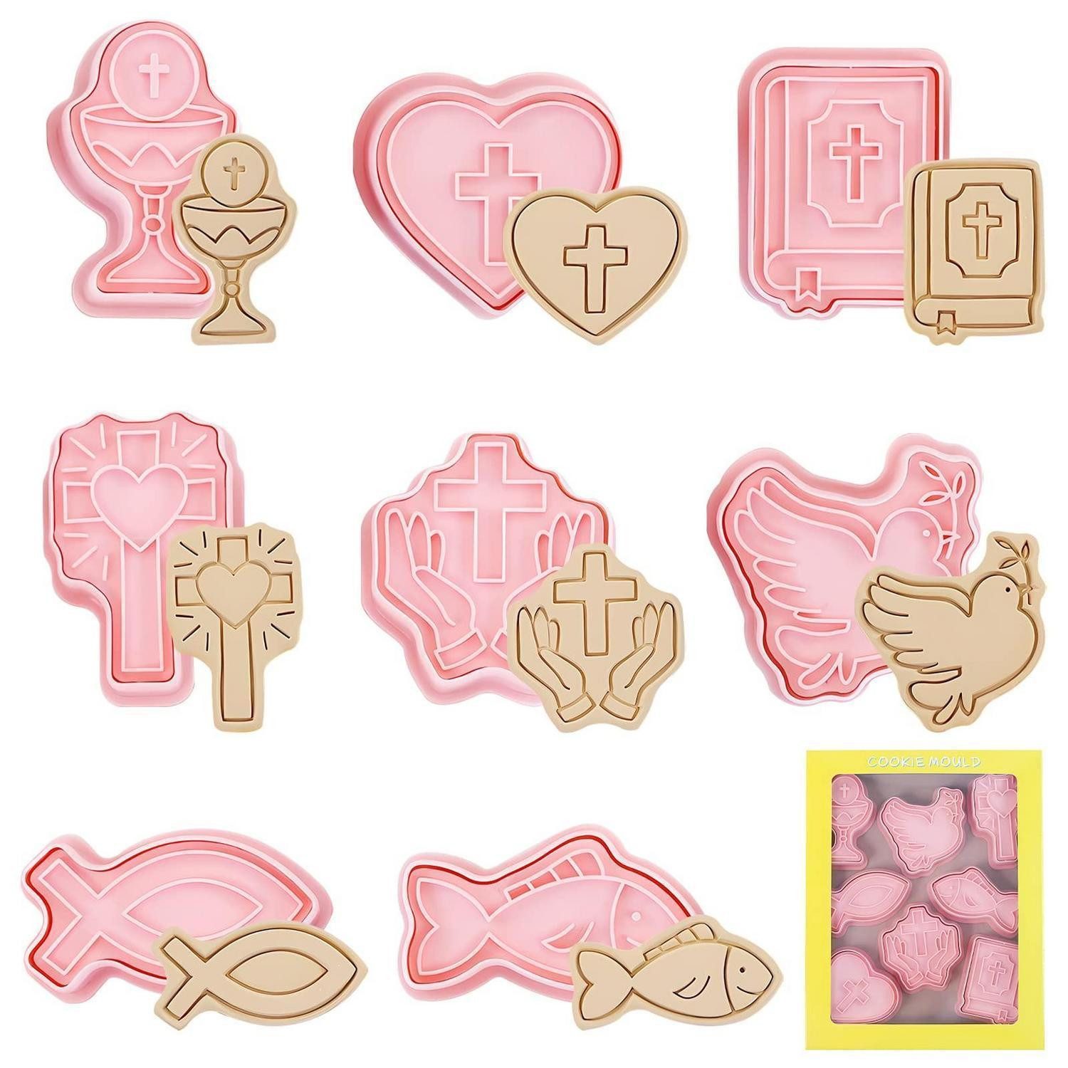 LuxusKollektion Ausstechform Ausstechform Kommunion 8er Set, Kunststoff, (8-St)