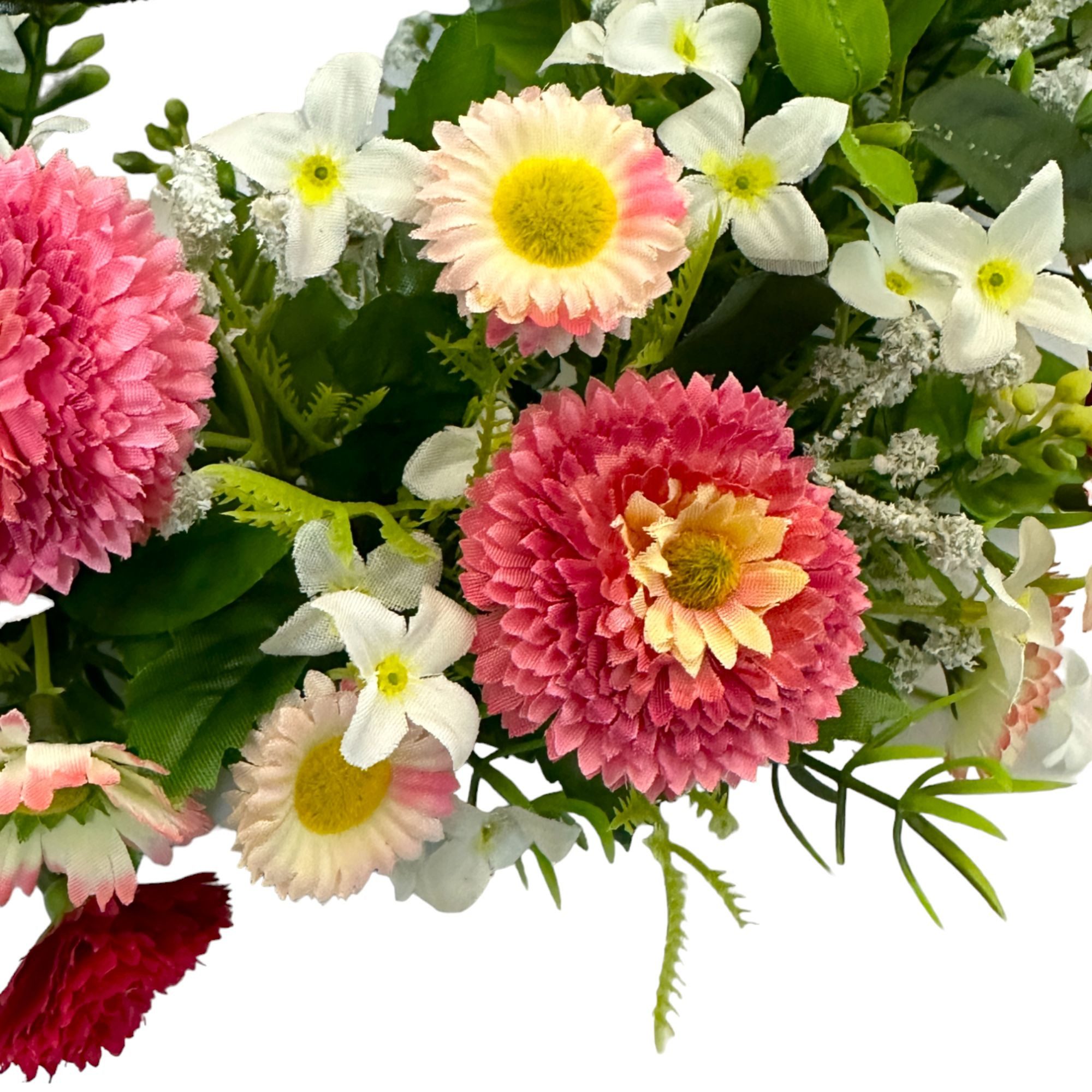 Kunstkranz Künstlicher Belliskranz 30cm. Gänseblümchen Türkranz Ostern Rosa günstig online kaufen