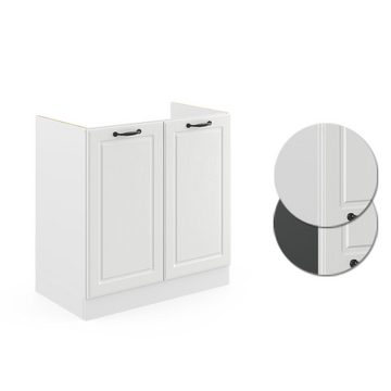 Vicco Spülenunterschrank Küchenunterschrank R-Line 80 cm Weiß Landhaus