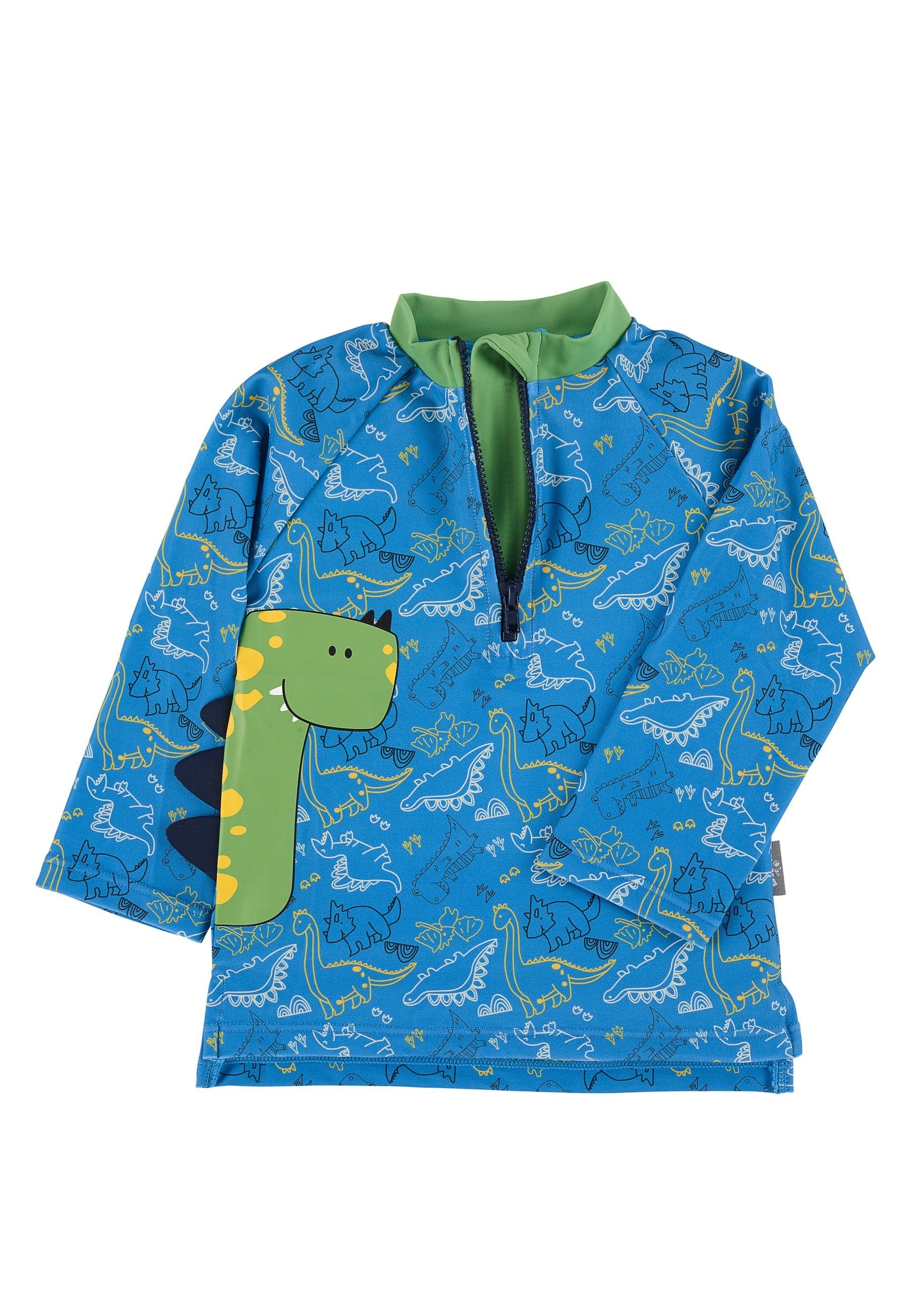 und Dino Motiv) (1-St., Langarm, Reißverschluss Kinderbadeanzug Stehkragen, Badeanzug mit Langarm-Schwimmshirt süßen Schwimmshirt Badeanzug mit Schwimmanzug Baby Sterntaler®