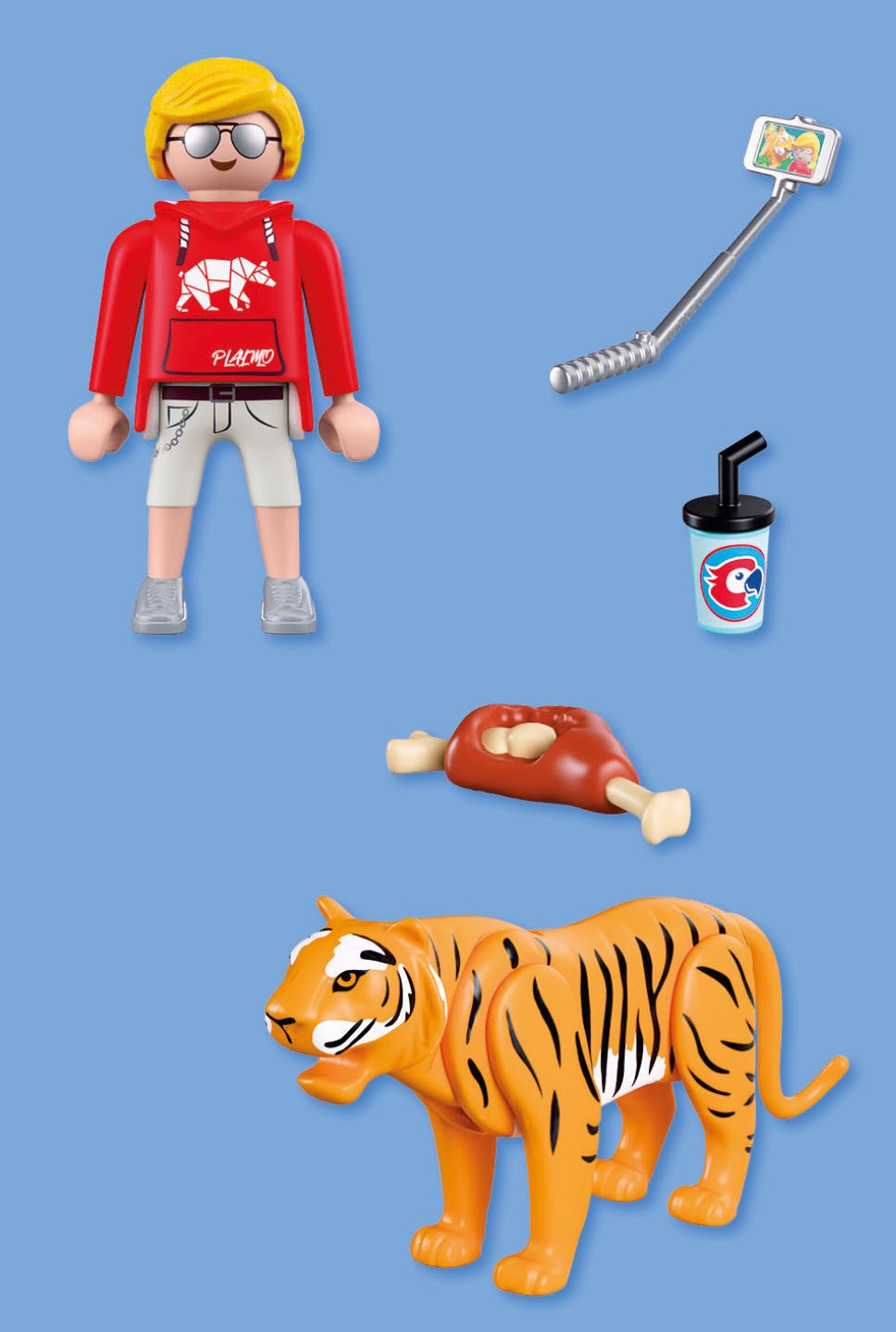 Playmobil® Zoo: Tiger und Besucher (72089), Animals & Friends Konstruktions-Spielset, (7 St), Made in Europe – Bild 3 von 5