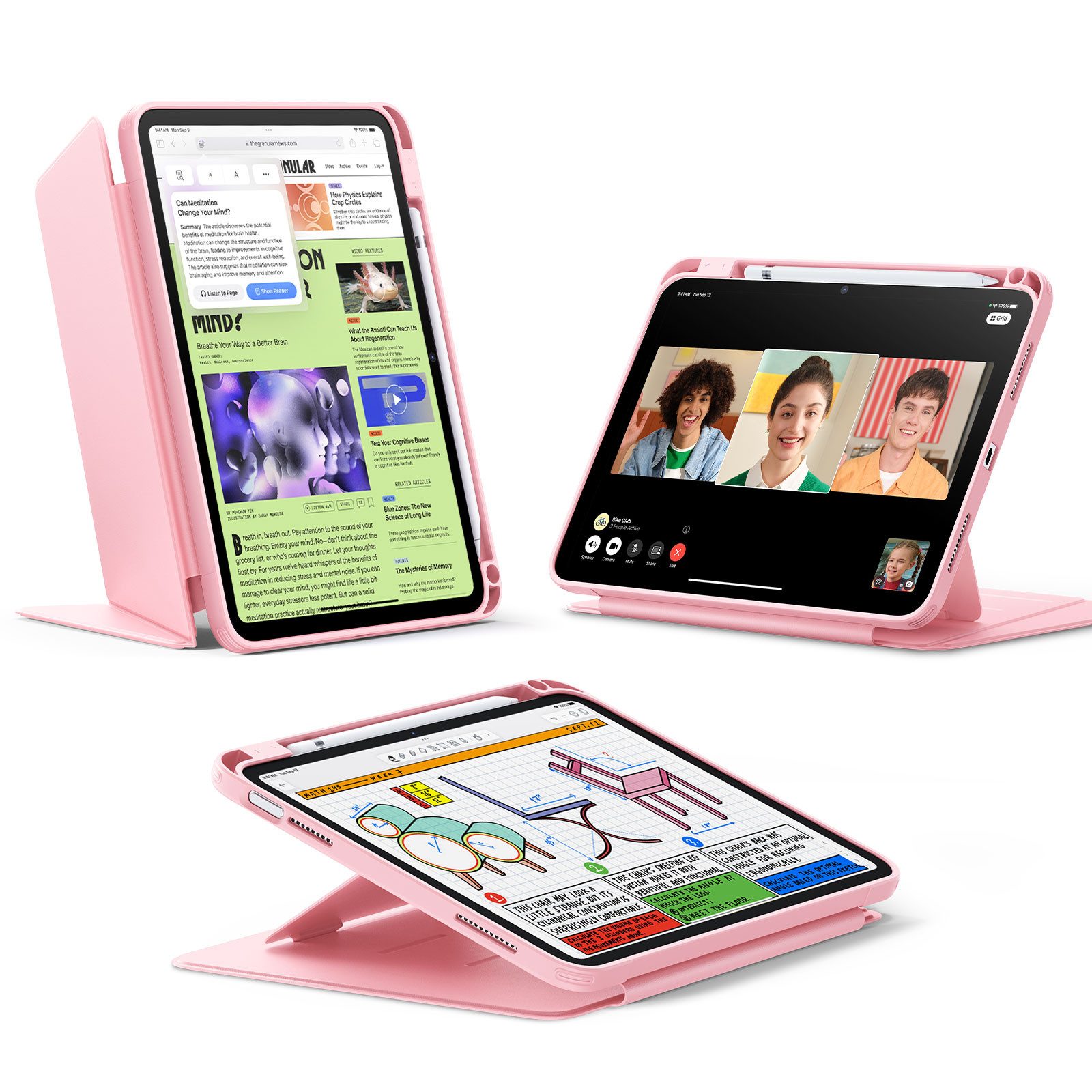 ESR Tablet-Hülle Flip Hybrid Case 28 cm (11 Zoll), 3-Modi, Dünn und Leicht, Langlebig