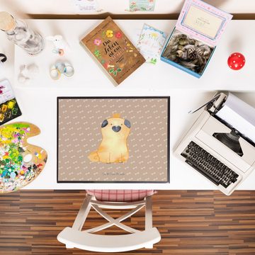 Mr. & Mrs. Panda Schreibtischunterlage Mops Krone - Hundeglück - Geschenk, Schreibtischunterlage Groß, Haust, (1 tlg)