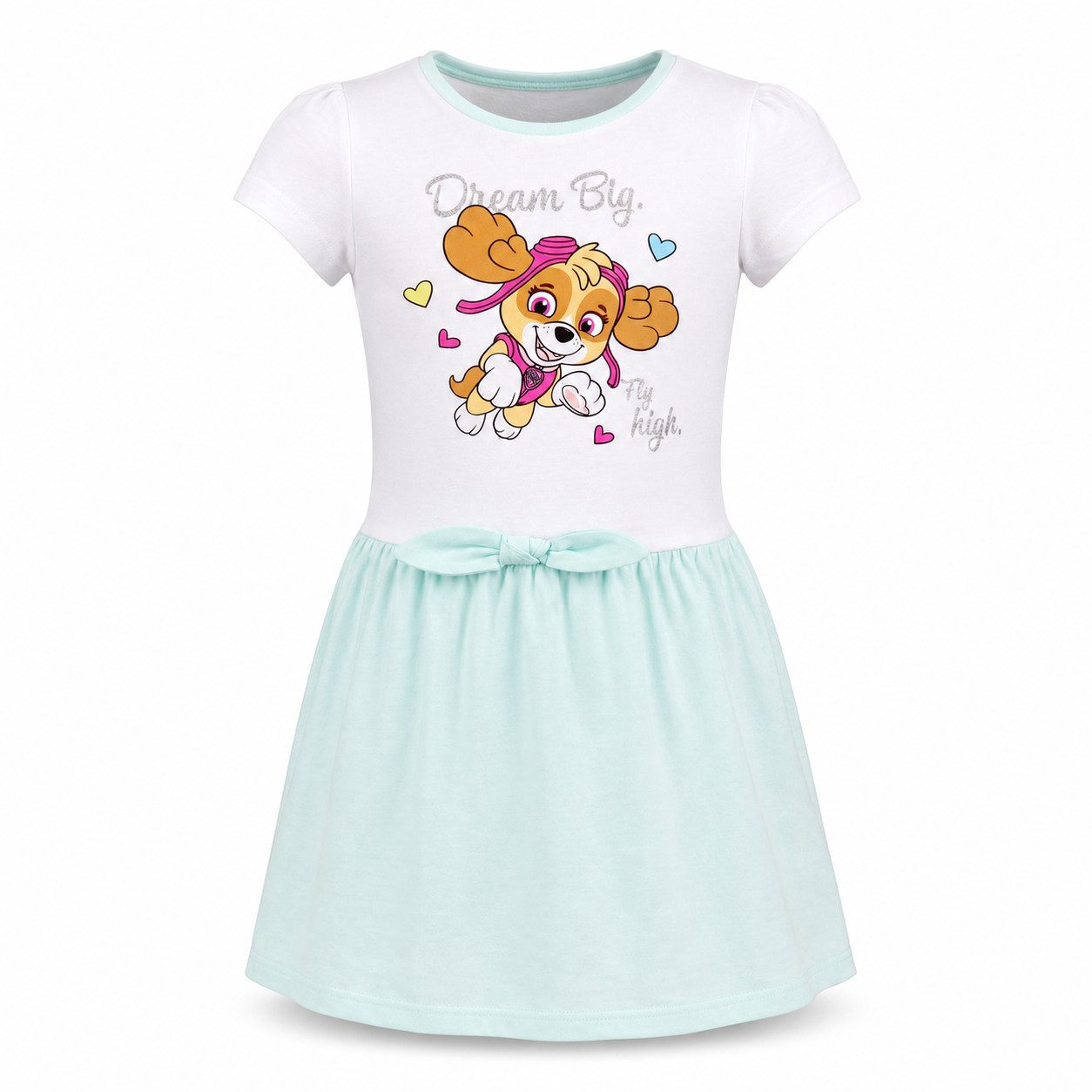 PAW PATROL Sommerkleid Paw Patrol Skye der Flughund Kinder kurzarm Kleid Sommerkleid 100% Baumwolle
