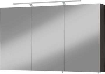 welltime Spiegelschrank Torino Breite 120 cm, 3-türig, LED-Beleuchtung, Schalter-/Steckdosenbox