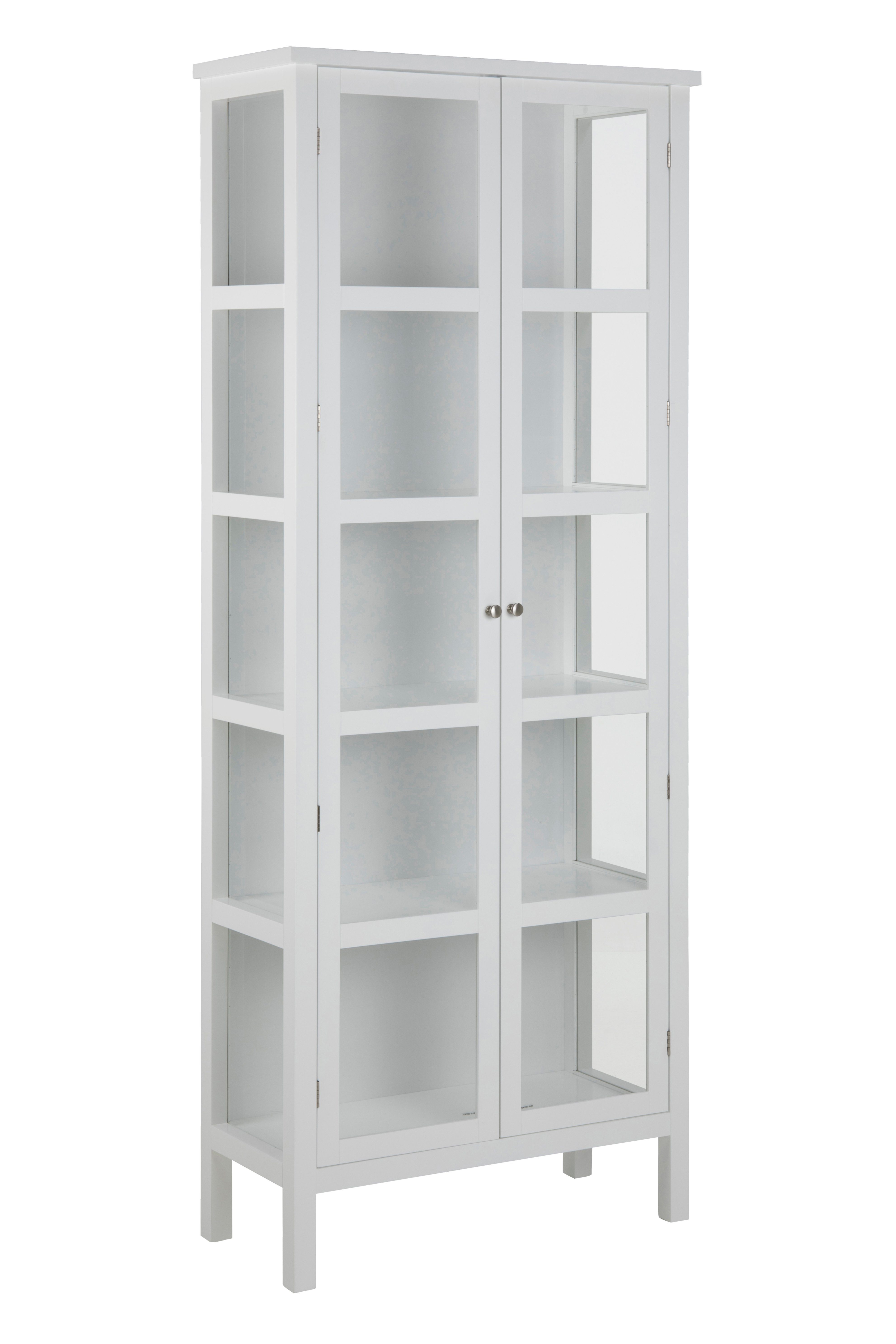 ebuy24 Vitrine »Etor Vitrine hoch mit 2 Glastüren in weiss.« online