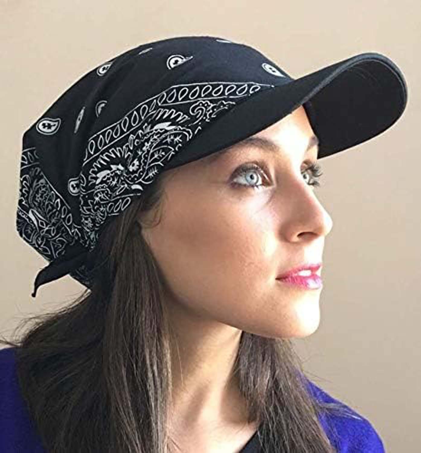 Zaewry Baseball Cap Bandana Cap mit Schleifenbindung Damen,leicht und weich – Bild 4 von 5