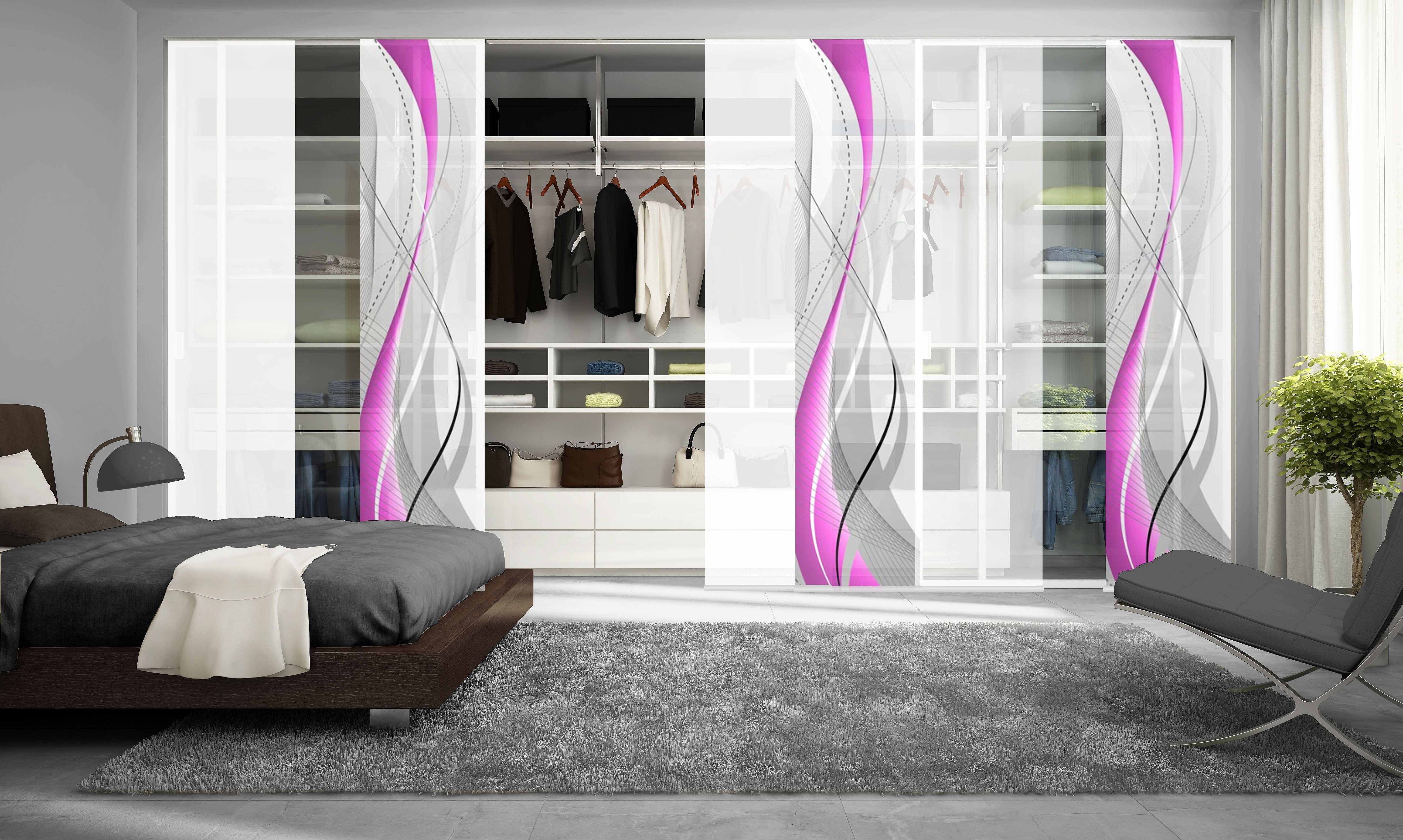 HOME WOHNIDEEN Schiebegardine CARLISLE (1 St), Klettband, blickdicht, HxB: günstig online kaufen