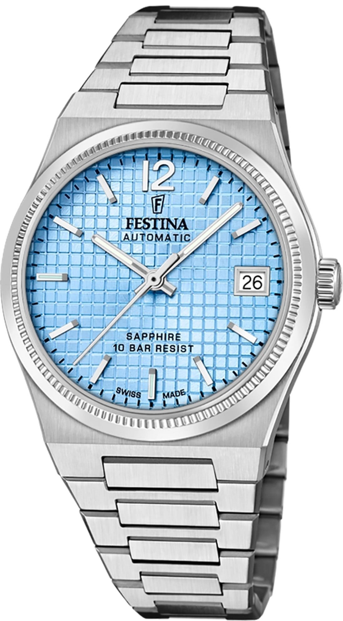 Automatikuhr Festina Damenuhr Edelstahl silber