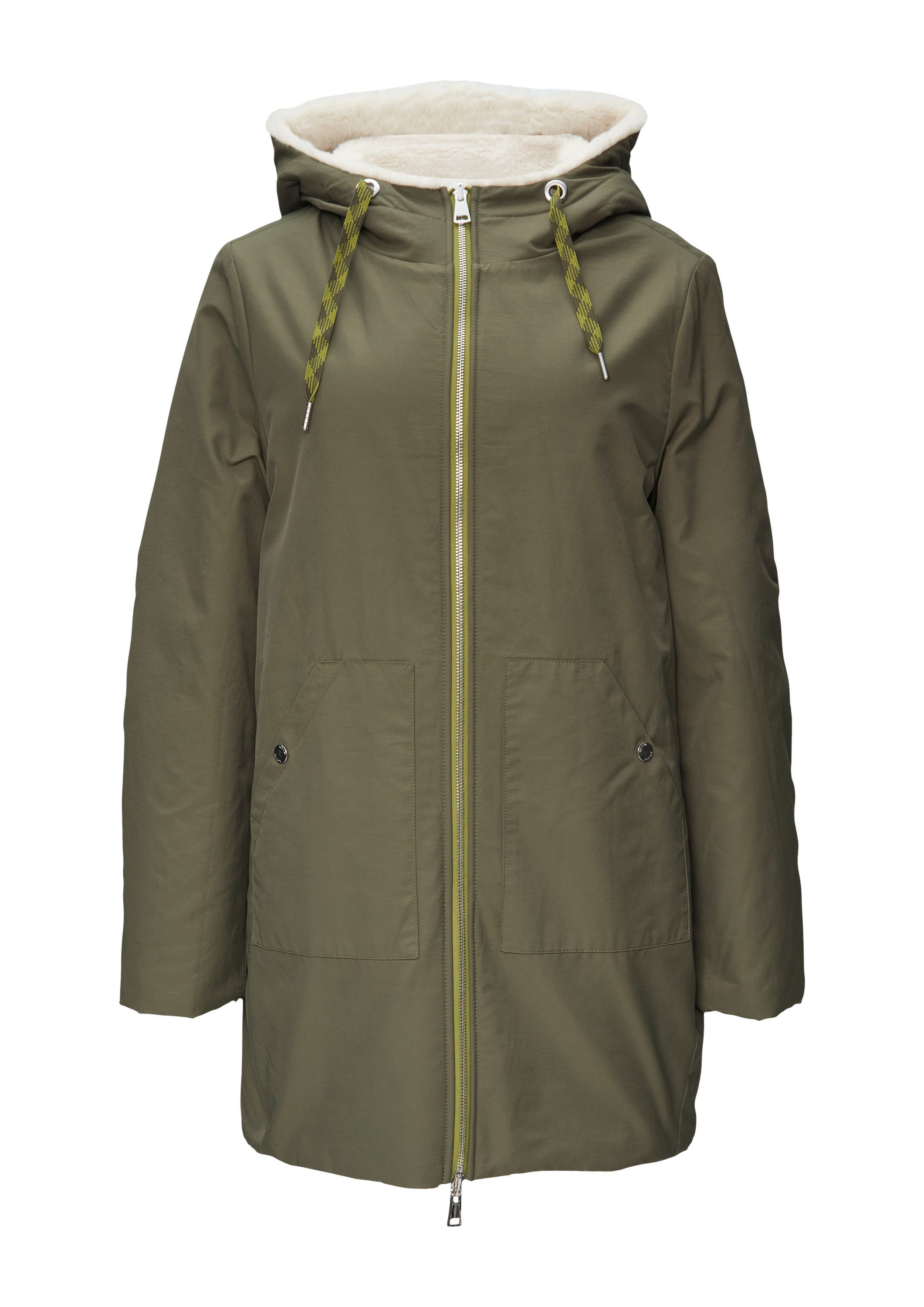 s.Oliver Parka Outdoor-Mantel Wendbarer Parka mit Kunstfell günstig online kaufen