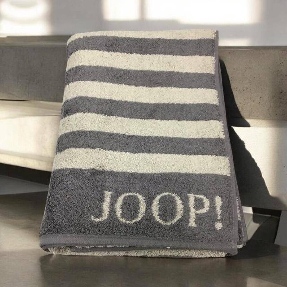 JOOP! Duschtuch Classic Stripes 1610 Duschtuch Anthrazit, Baumwolle