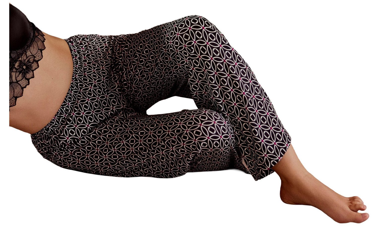 Nina Von C. Pyjamahose Damen Schlafanzughose lang (1-tlg) Modisches Design