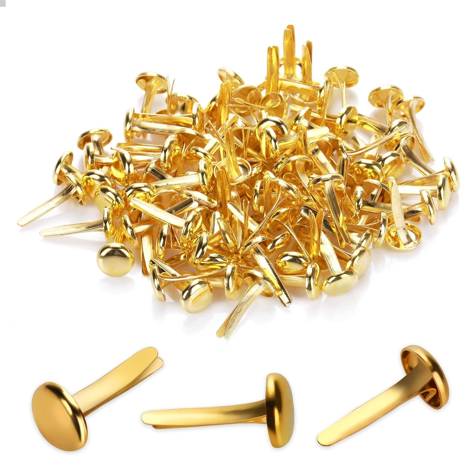 Sturmwäscheklammern 100 Mini Klammern mit Motiv Metall Rundkopf Scrapbooking Schule Gold