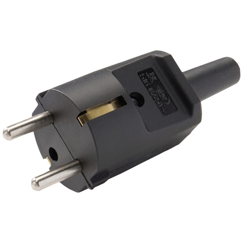 Martin Kaiser 516/sw Schutzkontaktstecker Polyamid 6 250 V Schwarz IP Steckernetzteil