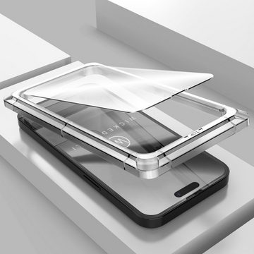 Wicked Chili Schutzfolie 3X Panzerglas mit Schablone für iPhone 14 / 14 Pro, (3er Set, 3-St), Einfache Installation / Mit Positionierhilfe / 100% Transparent
