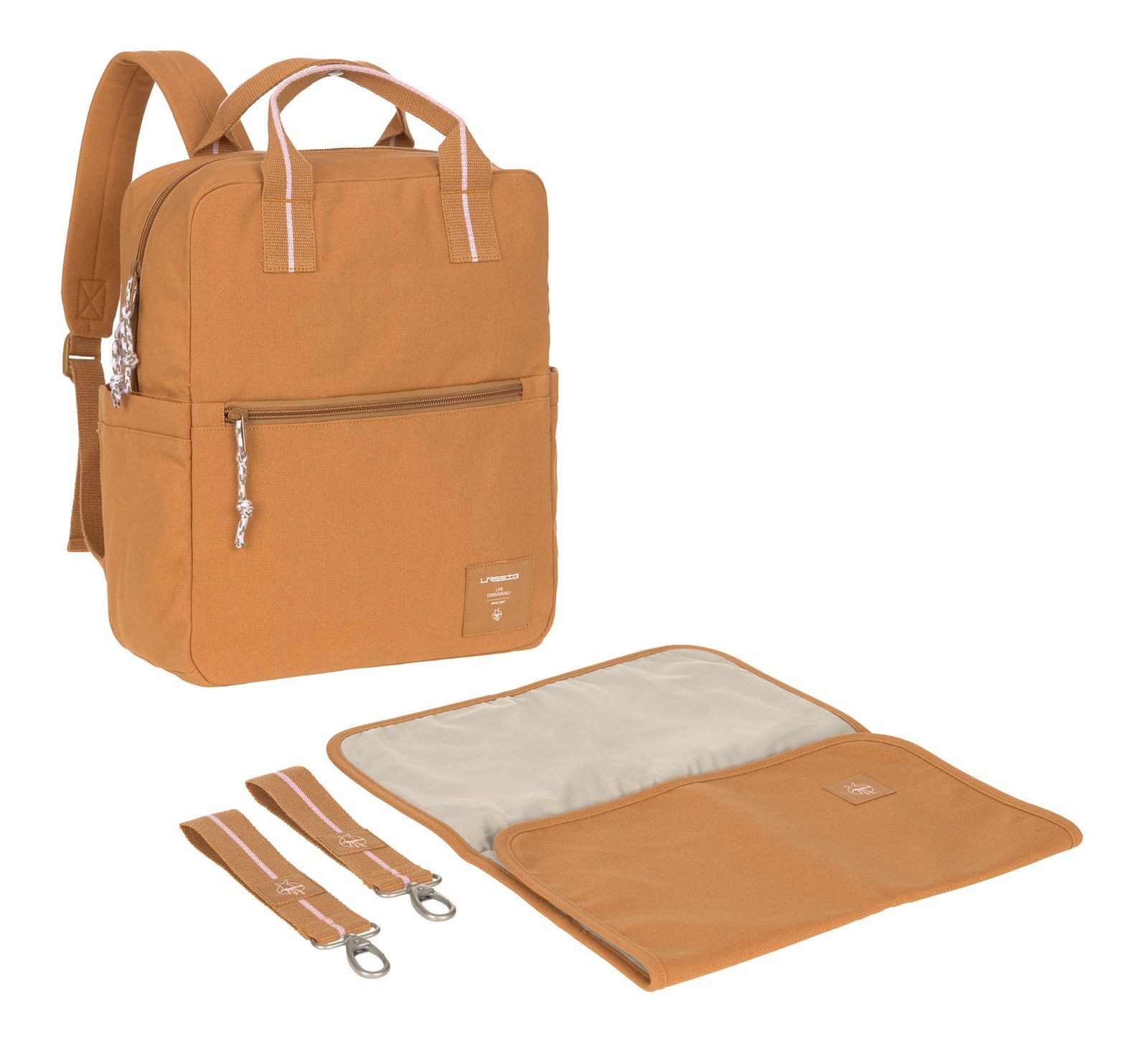 LÄSSIG Wickeltasche Backpack Big Gots (Set, 2-tlg)