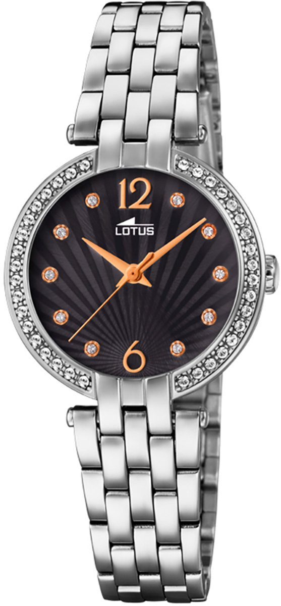 Lotus Quarzuhr Lotus Damen Uhr Fashion L18379/2, Damen Armbanduhr rund, Edelstahlarmband silber