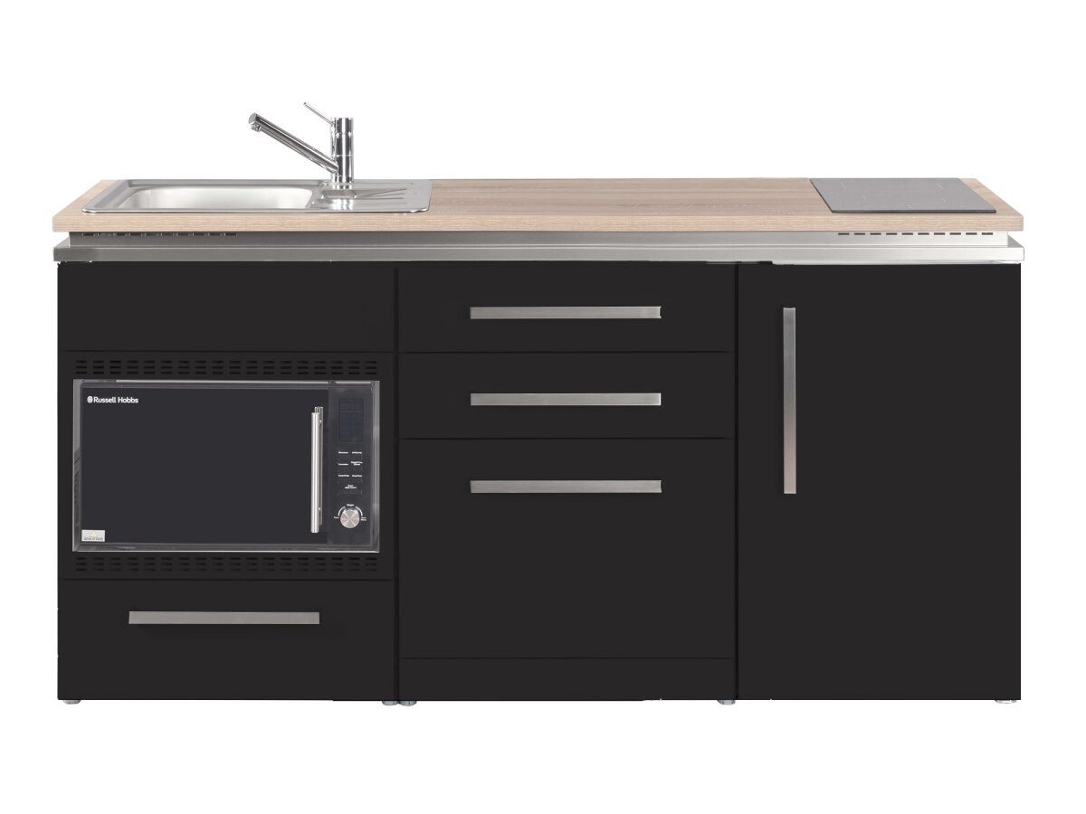 Stengel Küchenzeile 170 cm GUSTAVO Singleküche, Küchenblock mit E Geräten und Spüle, Singleküche von Stengel Steel Concept