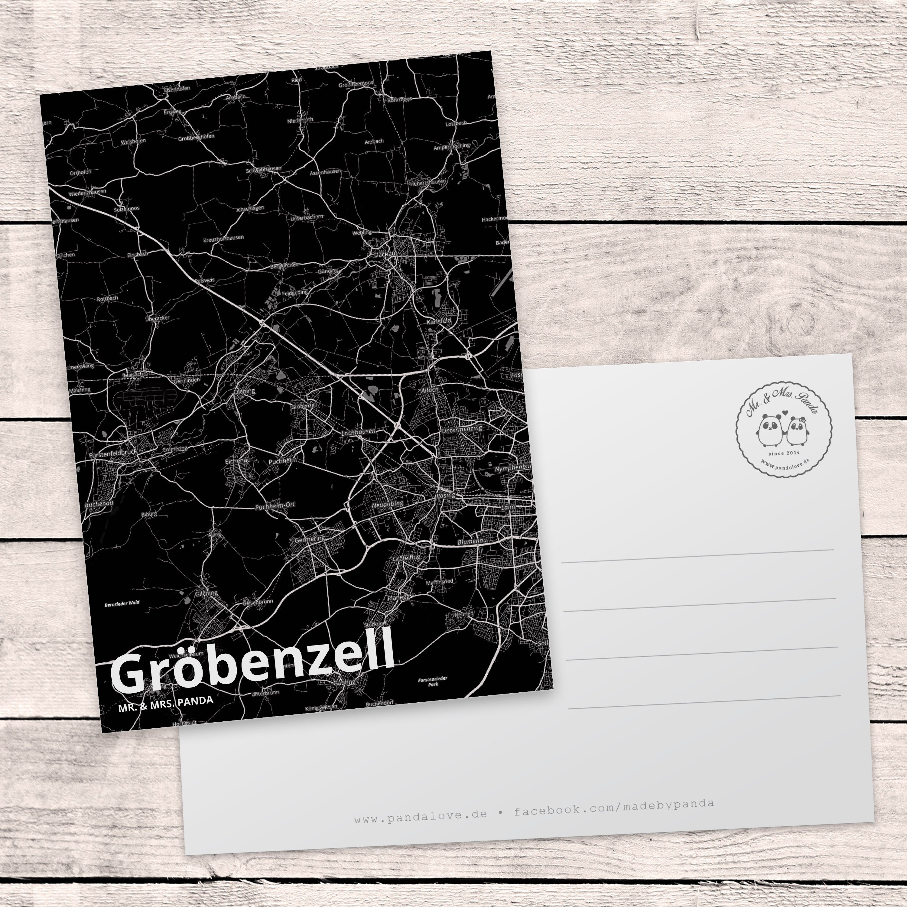 Mrs. Geschenk, Einladung, Stadt & Gröbenzell Panda Mr. Postkarte Ka Dorf Ansichtskarte, Karte, -