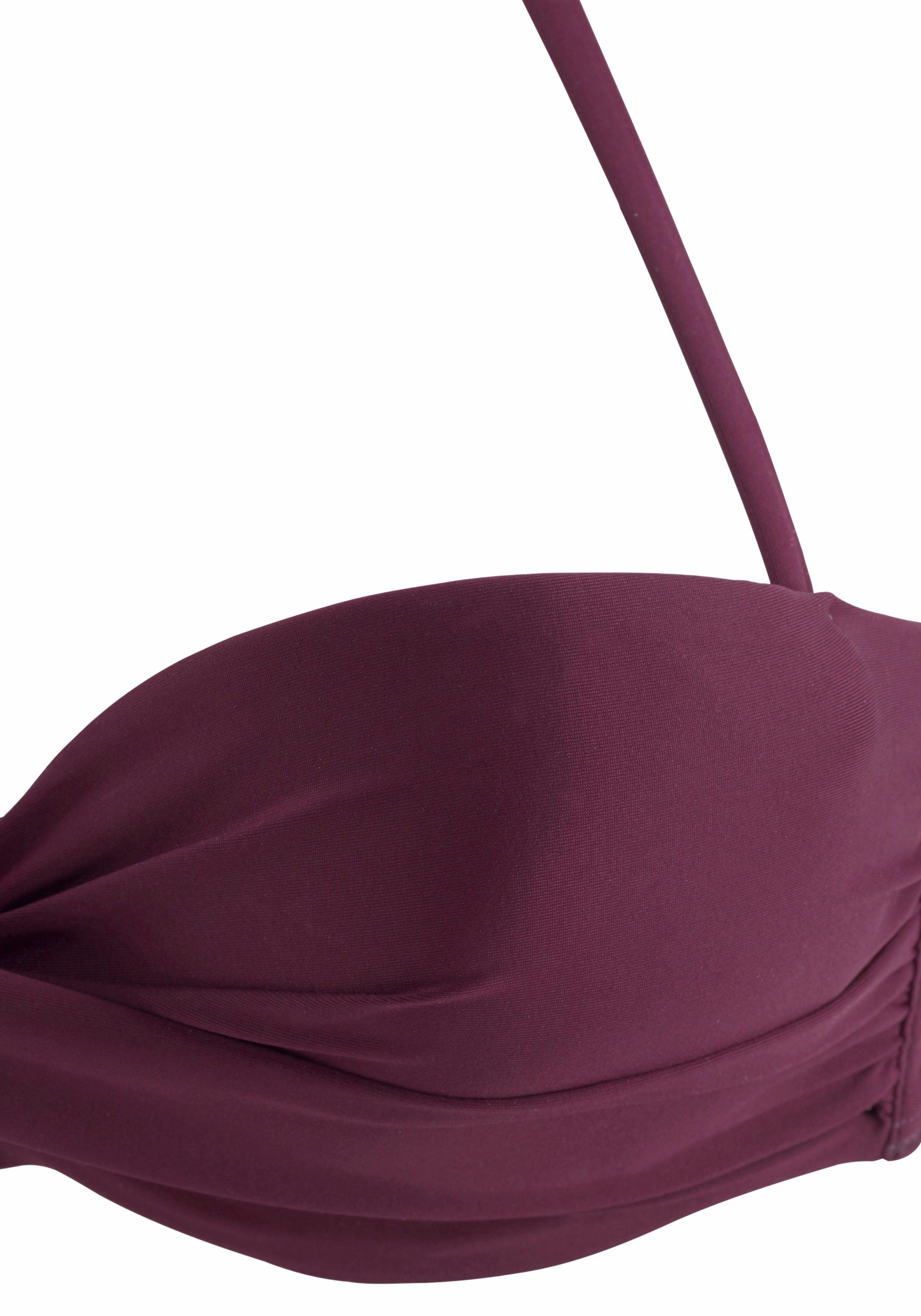 LASCANA Bügel-Bandeau-Bikini-Top Italy, mit seitlichen Stäbchen