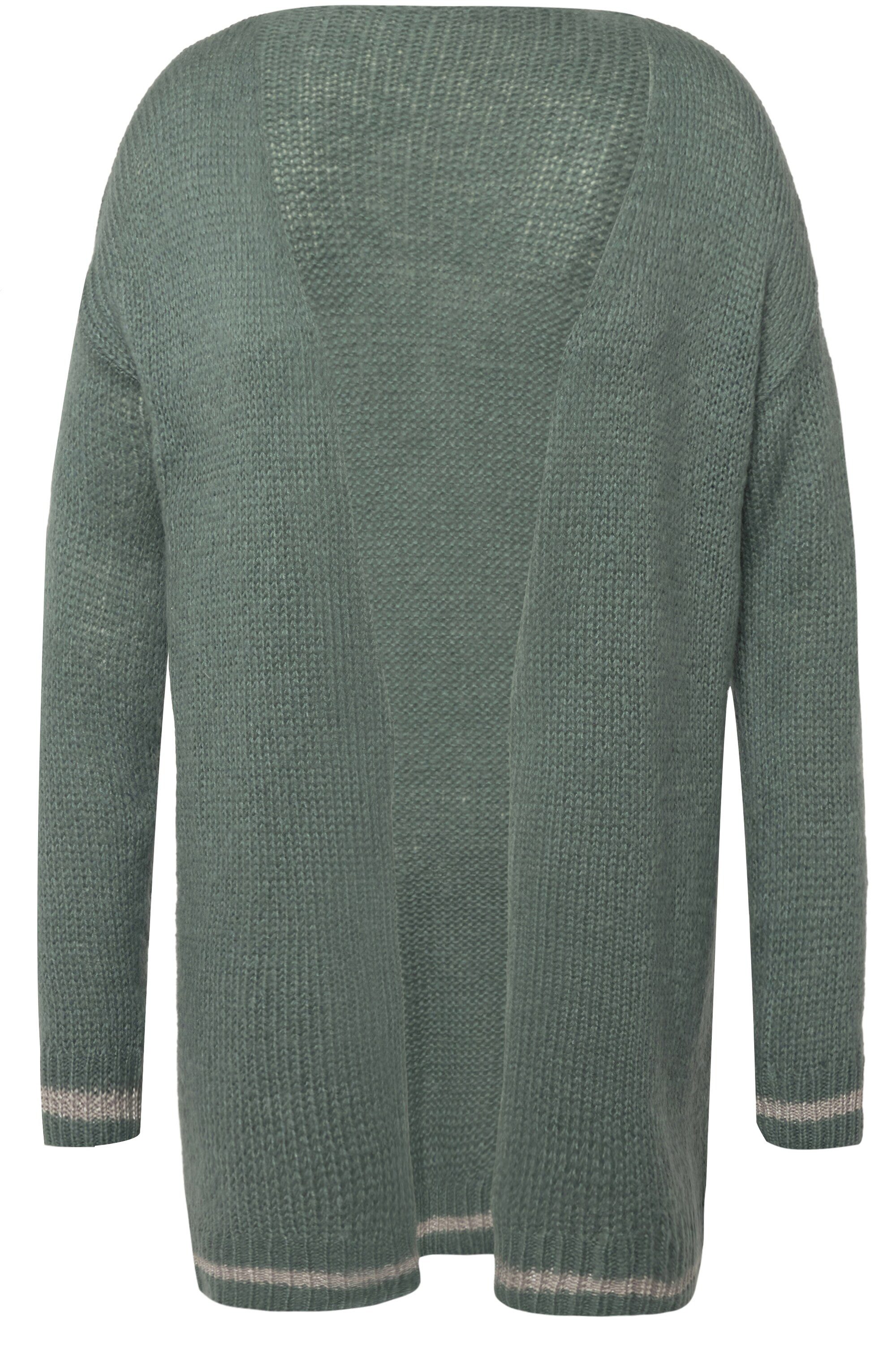 MIAMODA Strickjacke Strickjacke Glitzer-Bündchen offene Form günstig online kaufen