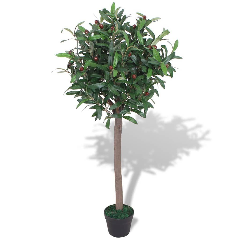Kunstpflanze Künstlicher Lorbeerbaum mit Topf 120 cm Grün, furnicato, Höhe 120 cm