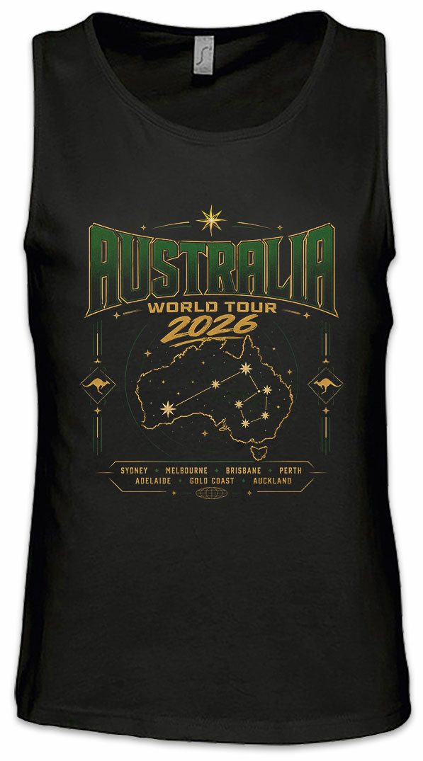 Urban Backwoods Tanktop Team Australia 2 Ärmelloses T-Shirt Australien Outback Sydney Fußball Soccer Football Turnier 2026