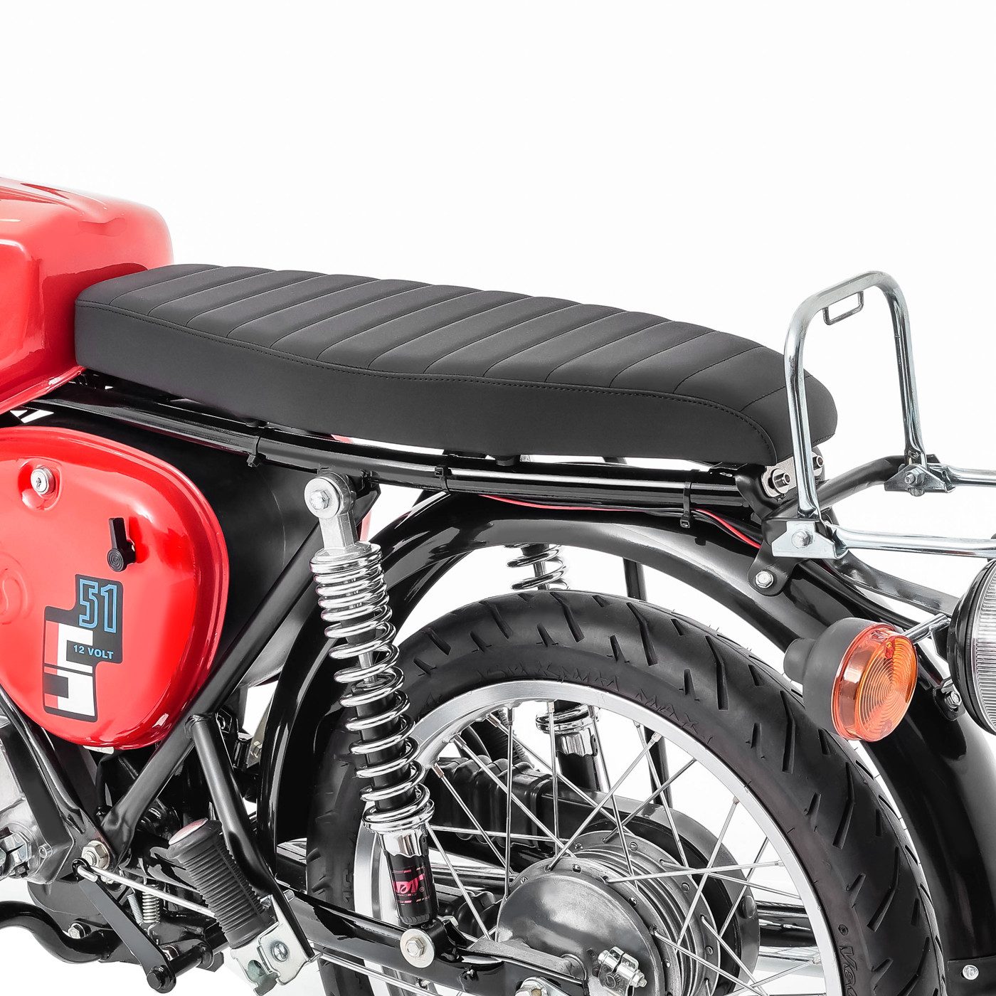 Craftride Sitzbank Sitzbank flach VS1 kompatibel mit Simson S50 S51 S70 Sitz schwarz