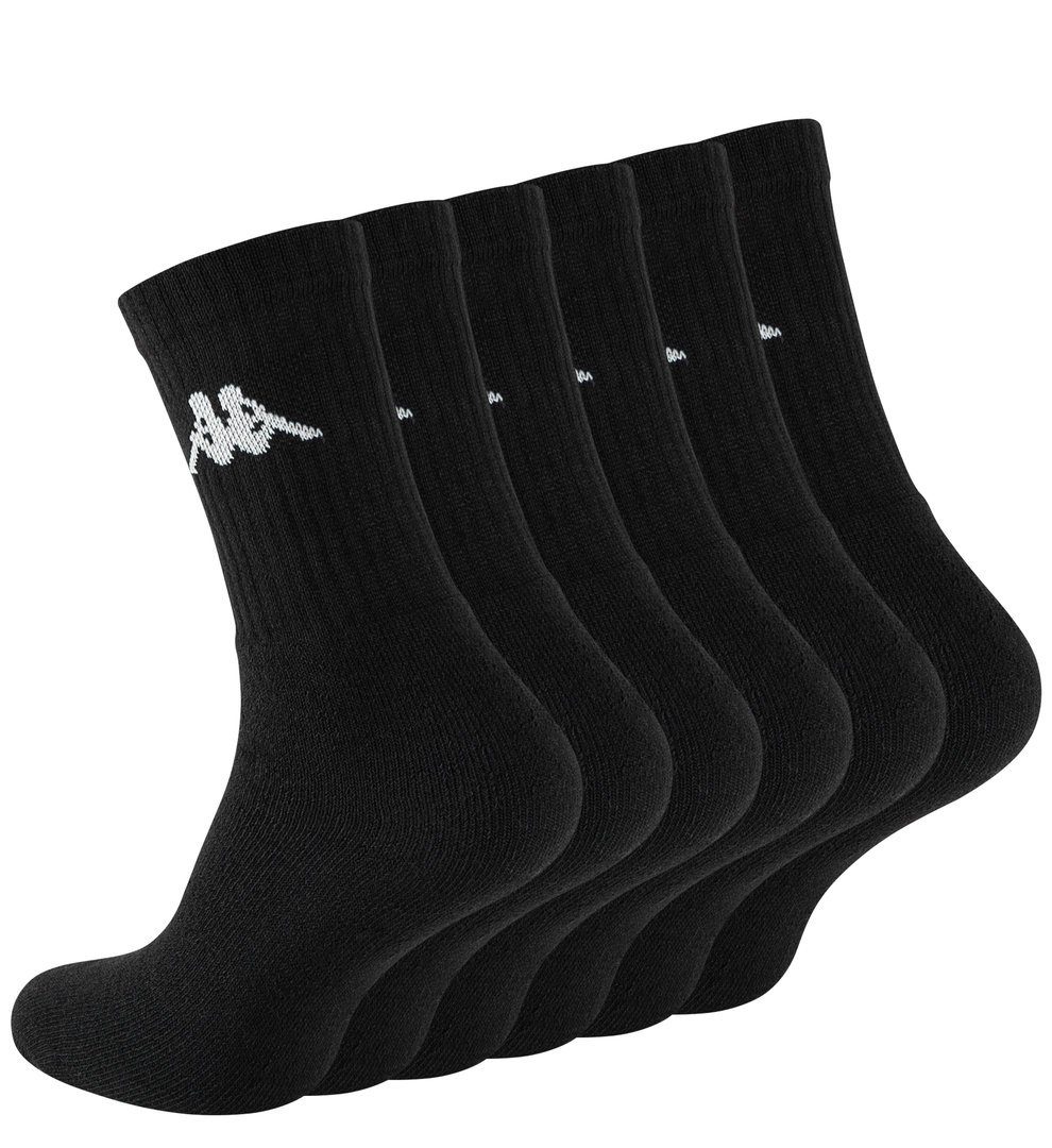 Kappa Tennissocken (6-Paar) mit Frottee schwarz