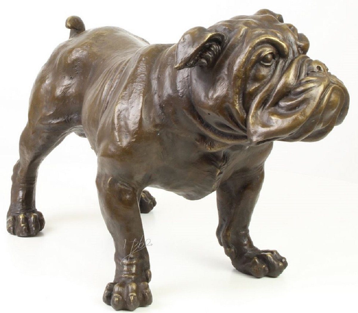 Casa Padrino Dekofigur Luxus Bronzefigur 54,5 31 H. x Bronze - Bulldogge 24,1 Dekofigur x Englische cm