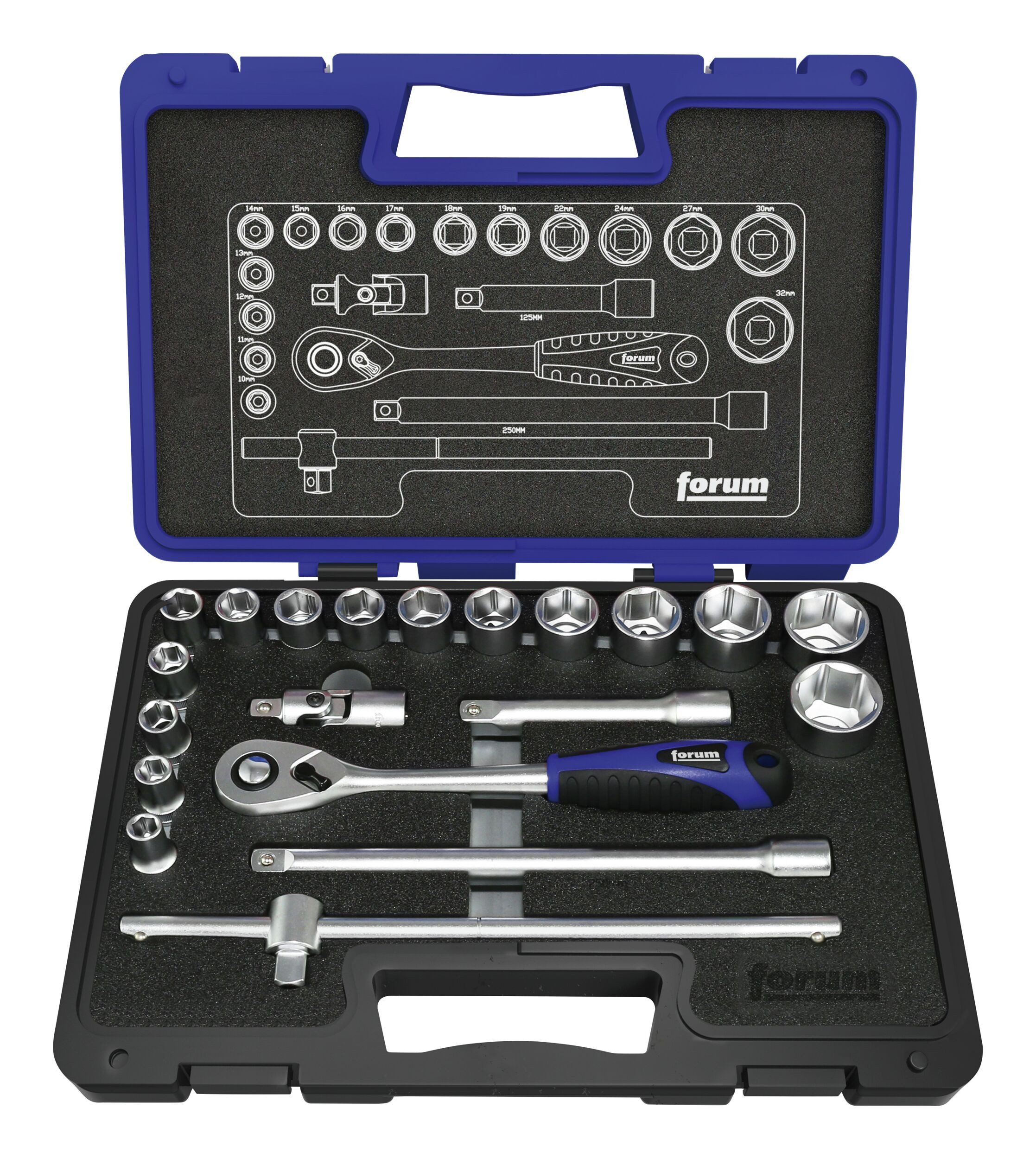 forum® Steckschlüssel (20 St), Garnitur 1/2" 20tlg