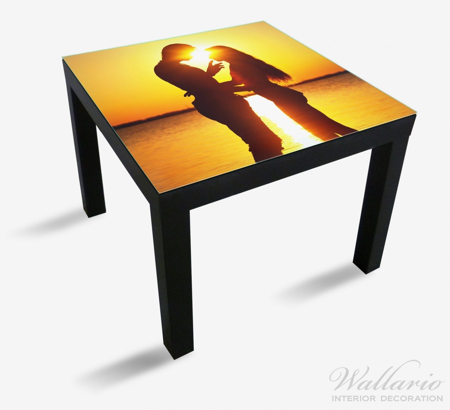 Ikea Tischplatte Tisch Liebespaar (1 geeignet Lack im Wallario Sonnenschein St), für