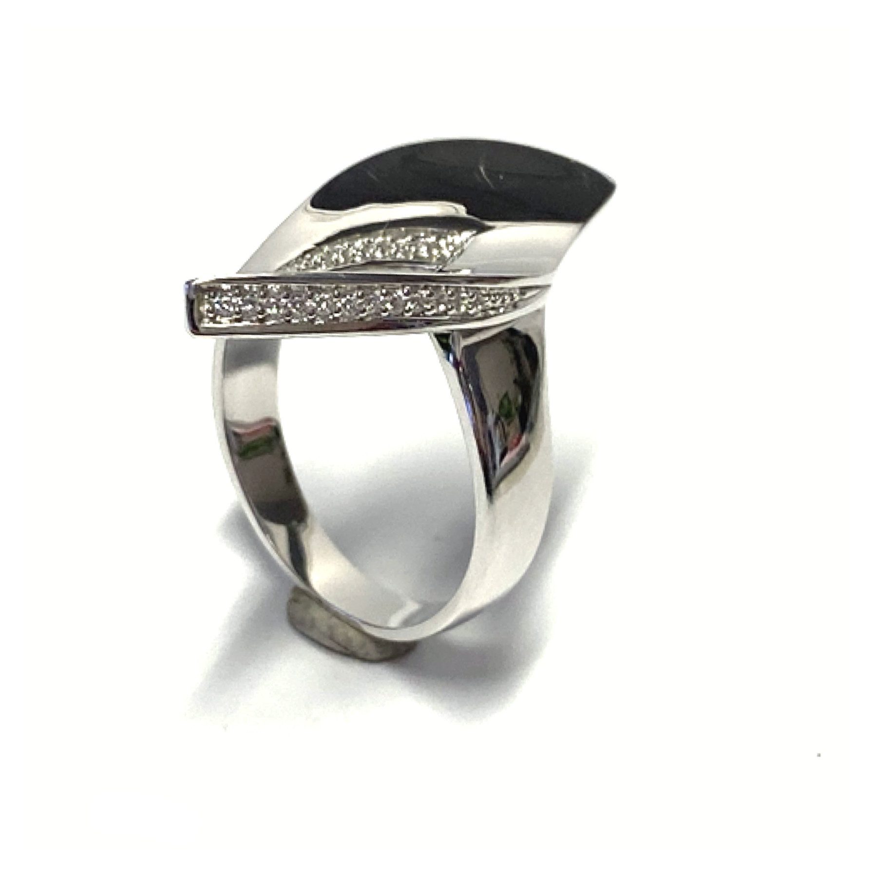 Edelschmiede925 Silberring Silberring 925 Silber rhod Zirkonias poliert einfarbig Übergröße #66