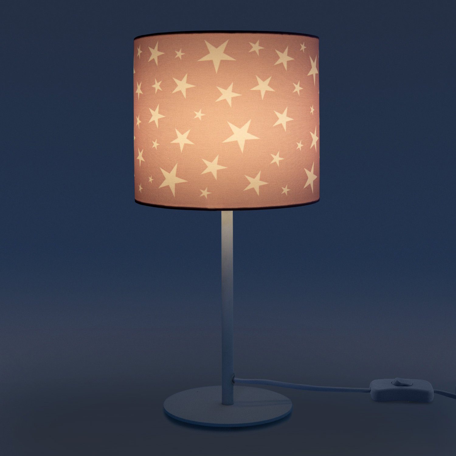 Kinderzimmer, Home Sternen-Motiv, E14 ohne Deko Kinderlampe Tischleuchte 315, Leuchtmittel, LED Tischleuchte Capri Paco