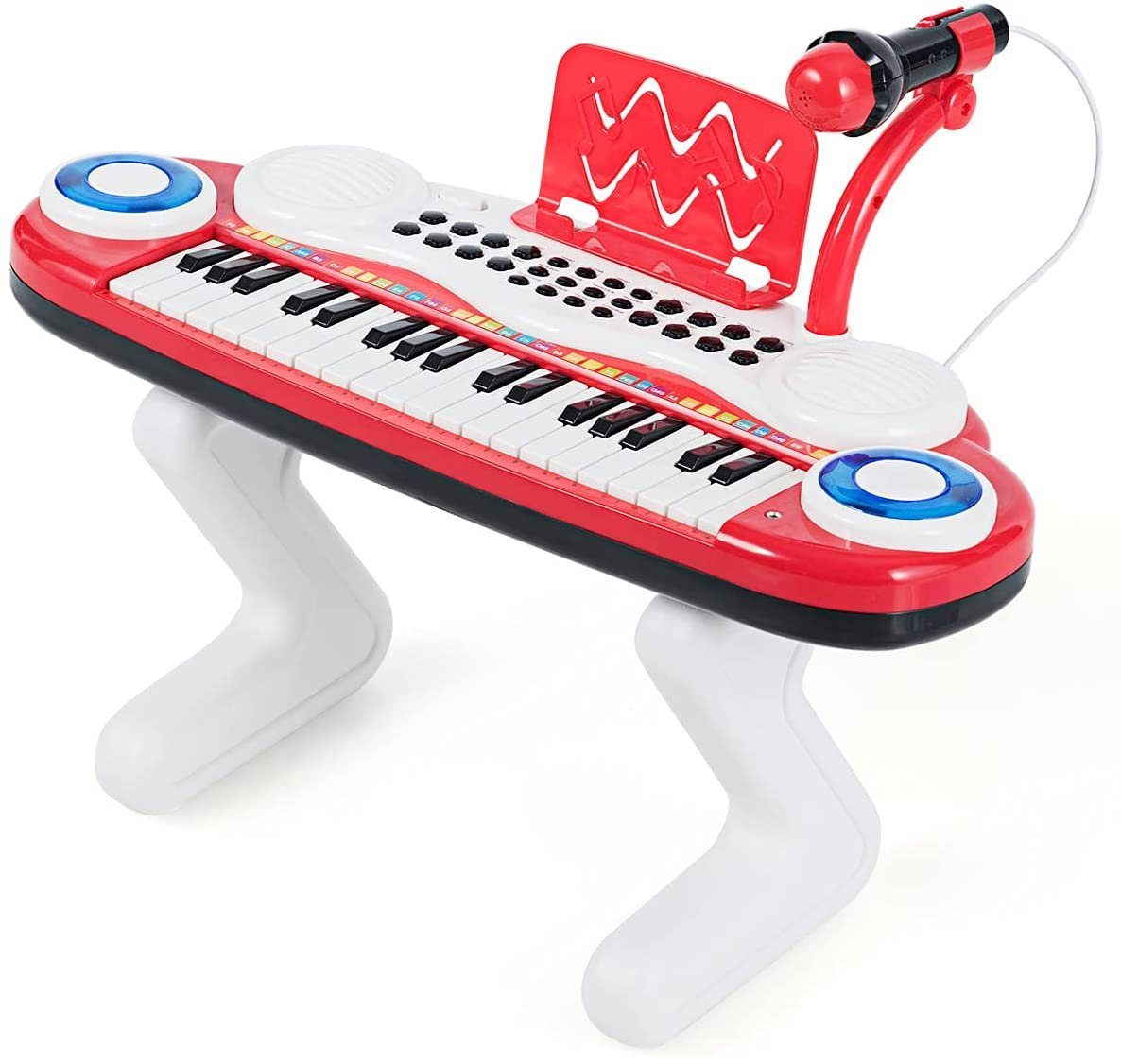 COSTWAY Spielzeug-Musikinstrument »37 Tasten Kinder Keyboard«, mit Licht &  Ständer & Aufnahme- und Abspiel-Funktion