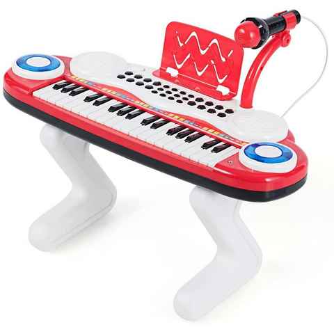 COSTWAY Spielzeug-Musikinstrument 37 Tasten, mit Licht