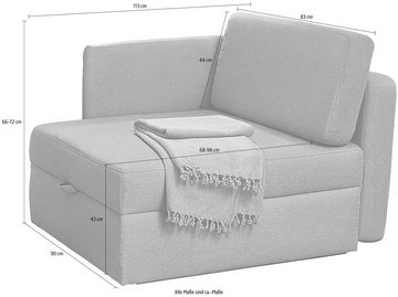 Jockenhöfer Gruppe Sessel Youngster, platzsparend, verwandelbar in ein Gästebett, Liegefläche 84x201 cm