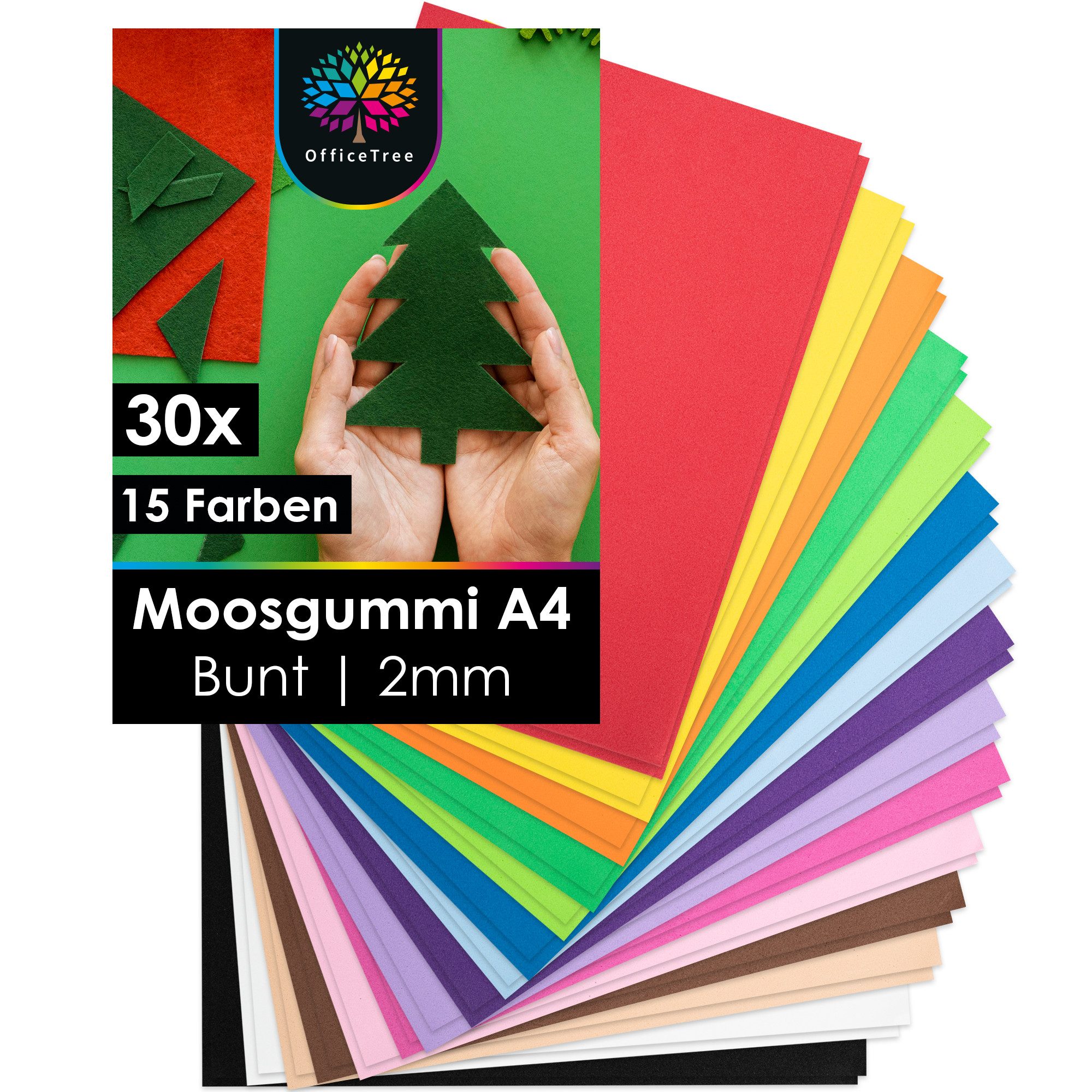 OfficeTree Поролон OfficeTree Поролон 30 Bögen A4 – Bunt