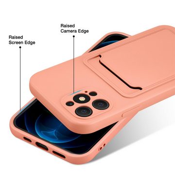 CoolGadget Handyhülle Rosa als 2in1 Schutz Cover Set für das Apple iPhone 12 Pro 6,1 Zoll, 2x Glas Display Schutz Folie + 1x TPU Case Hülle für iPhone 12 Pro